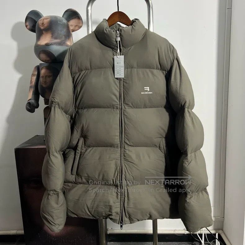 Balenciaga Balenciaga Double Logo Embroidered Puffer Jacket Size US S / EU 44-46 / 1 - 1 Thumbnail