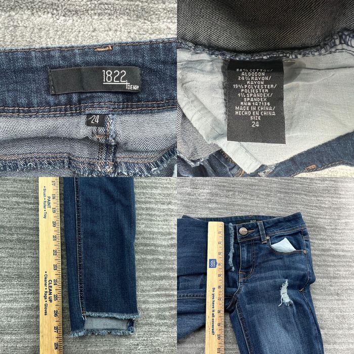 Vintage 1822 Denim Jeans Size 24 Womens Skinny Leg Low Rise Medium Wash ...