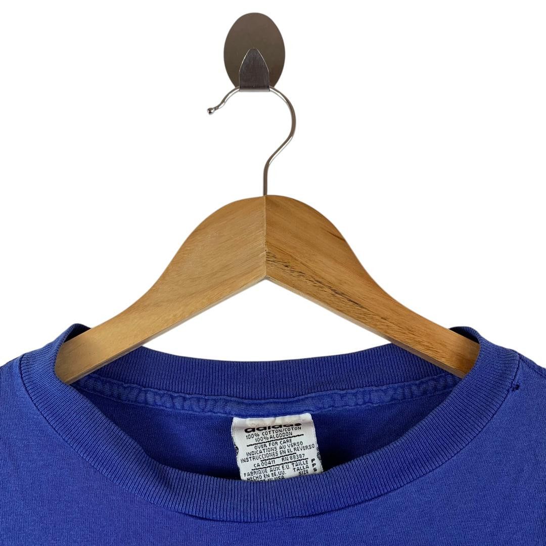 Adidas Vintage 90s ADIDAS soccer blue tee shirt Size US S / EU 44-46 / 1 - 5 Thumbnail