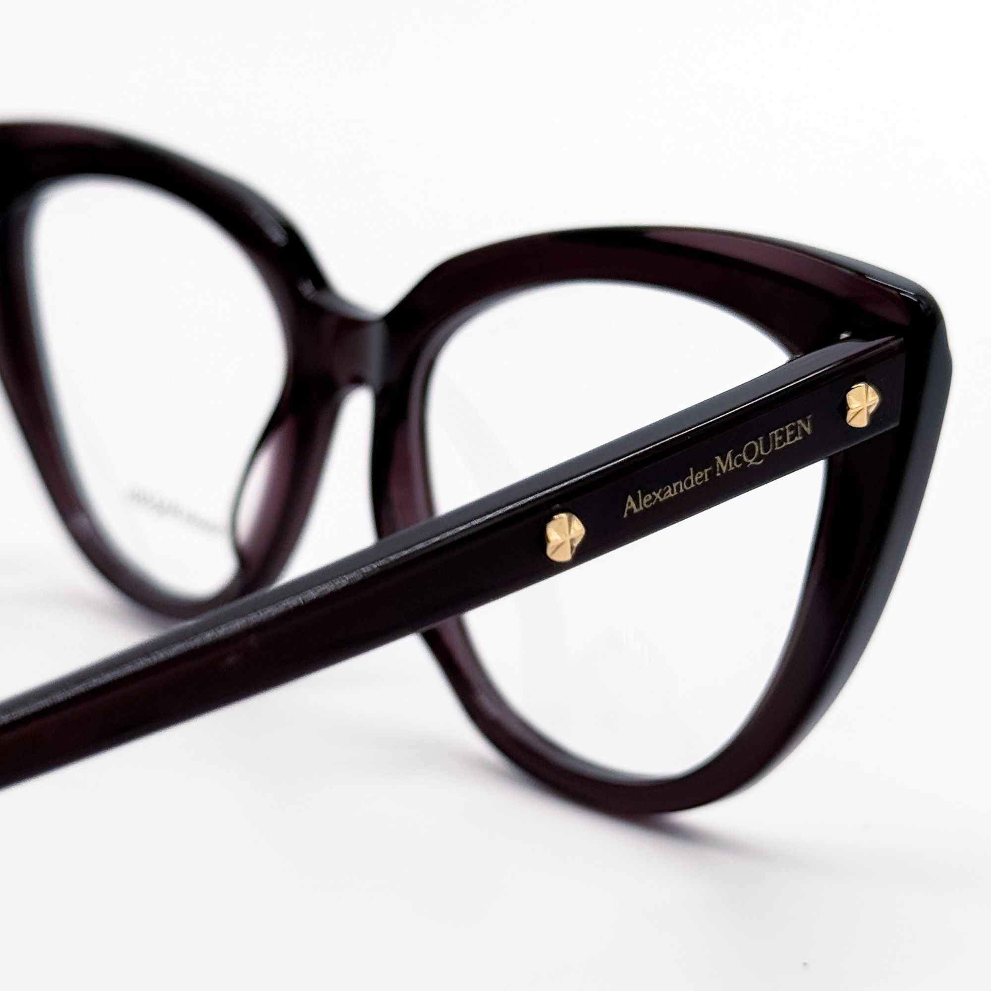 Alexander McQueen NEW ALEXANDER MCQUEEN EYEGLASSES AM0253O 003 CAT EYE VIOLET Size ONE SIZE - 5 Thumbnail
