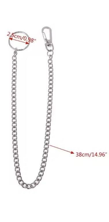 Jewelry Hip Hop Pants Chain Secure Travel Wallet Chain Size ONE SIZE - 5 Thumbnail