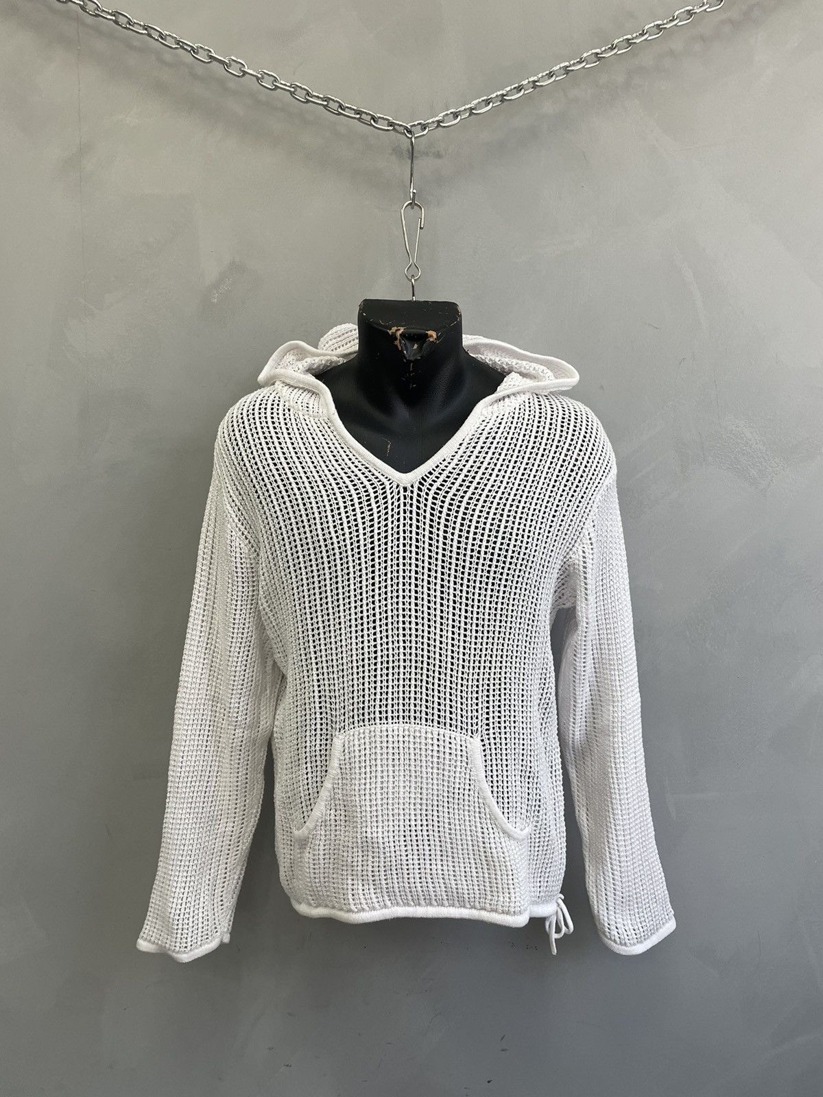 Japanese Number Nine style mesh hoodie y2k