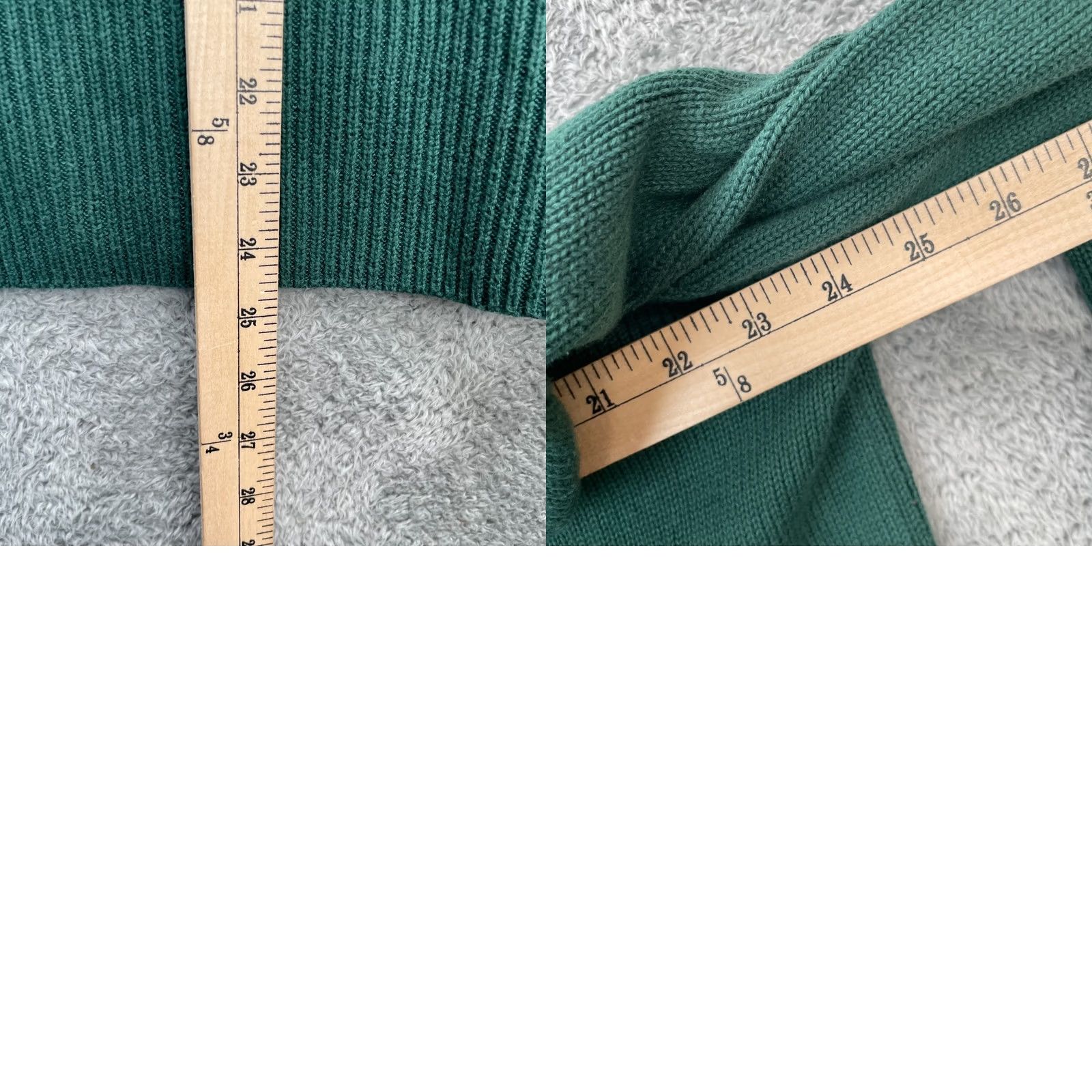 Gap Gap Sweater Women Large Green Oversized Cotton Tight Knit Logo Ribbed Side Slit Size L / US 10 / IT 46 - 8 Thumbnail
