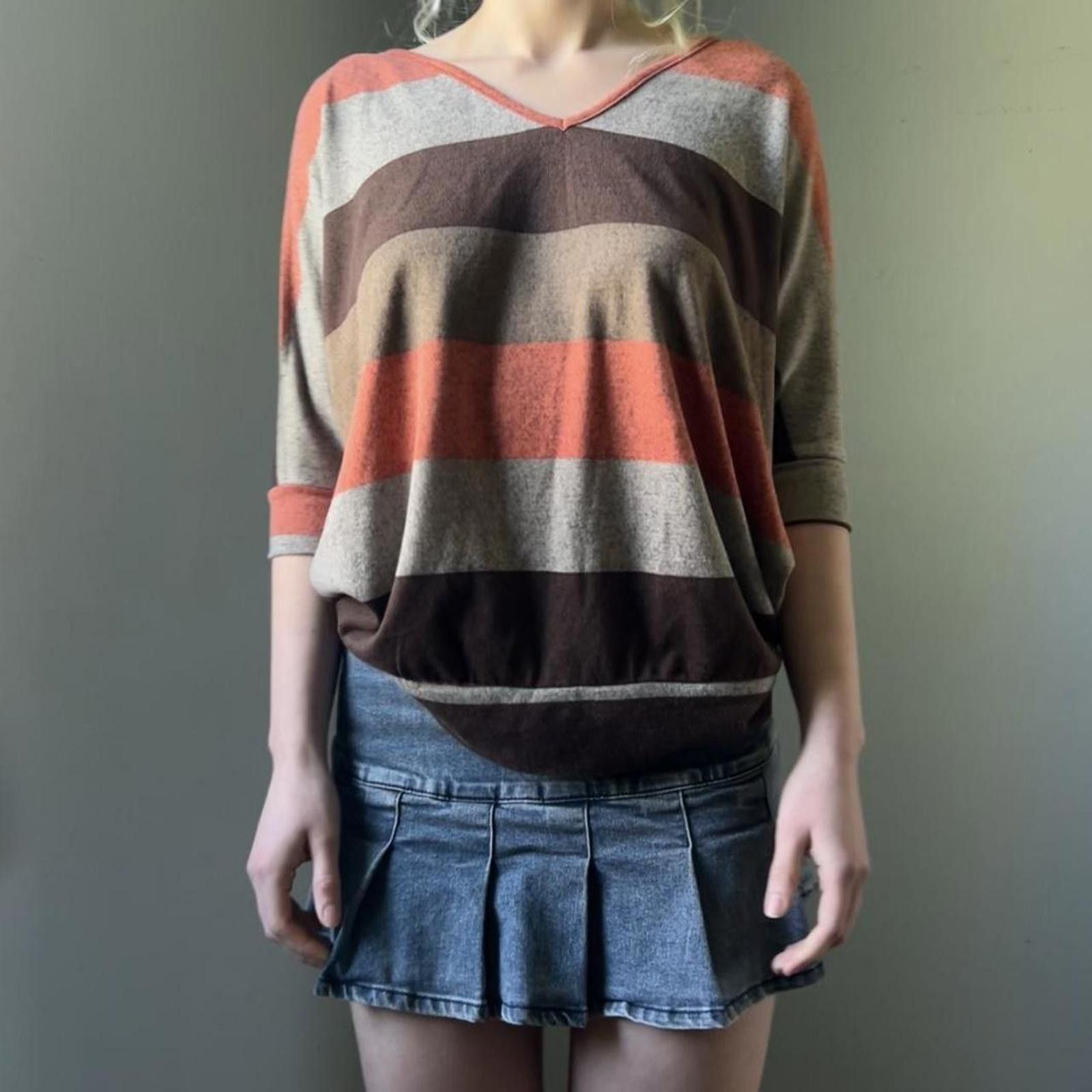 Other Simply Scarlett studded striped v-neck top Size S / US 4 / IT 40 - 5 Thumbnail