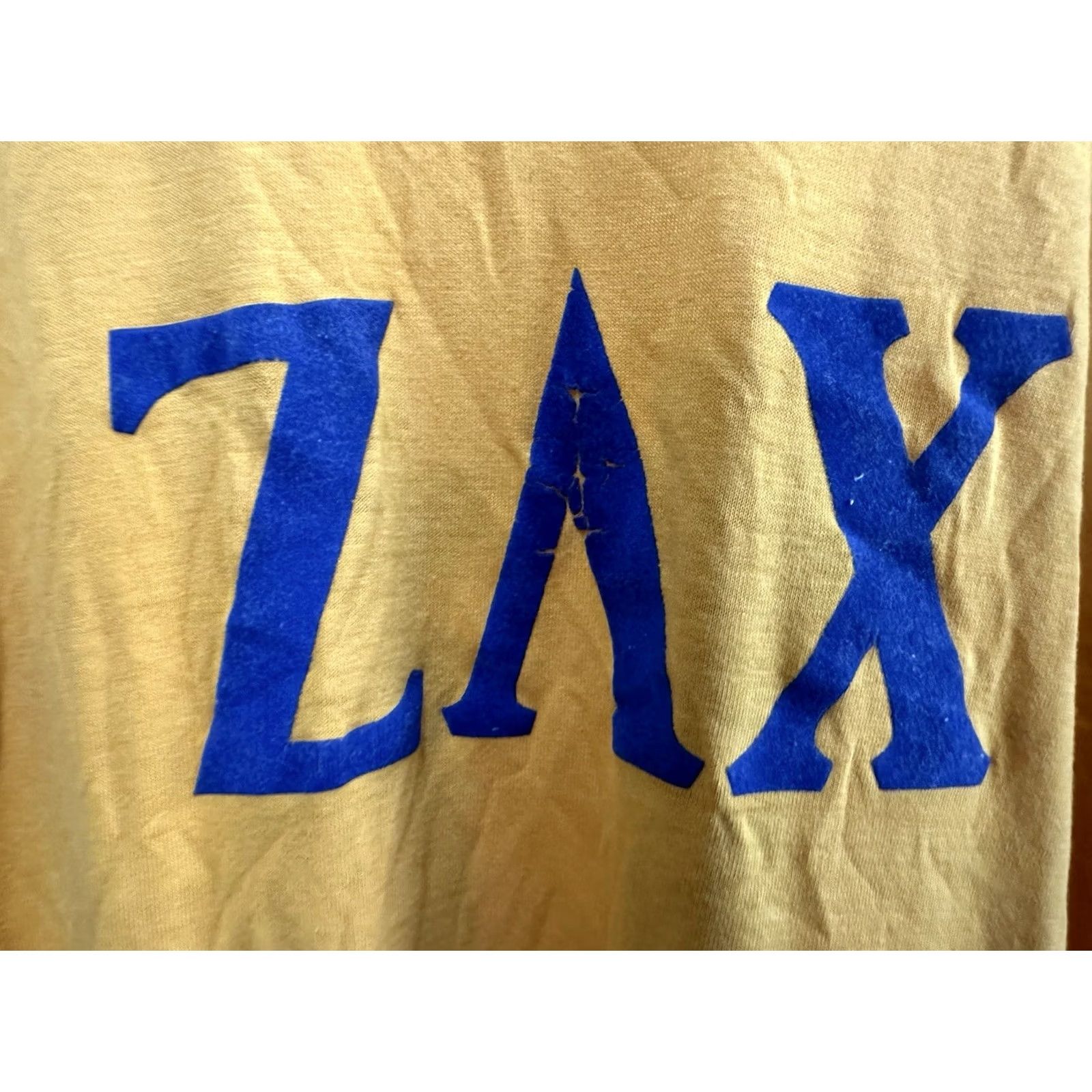 Vintage VTG 70s Sorority Greek Life Theresa Paper Thin Football Jersey T-Shirt M USA Size US M / EU 48-50 / 2 - 8 Thumbnail