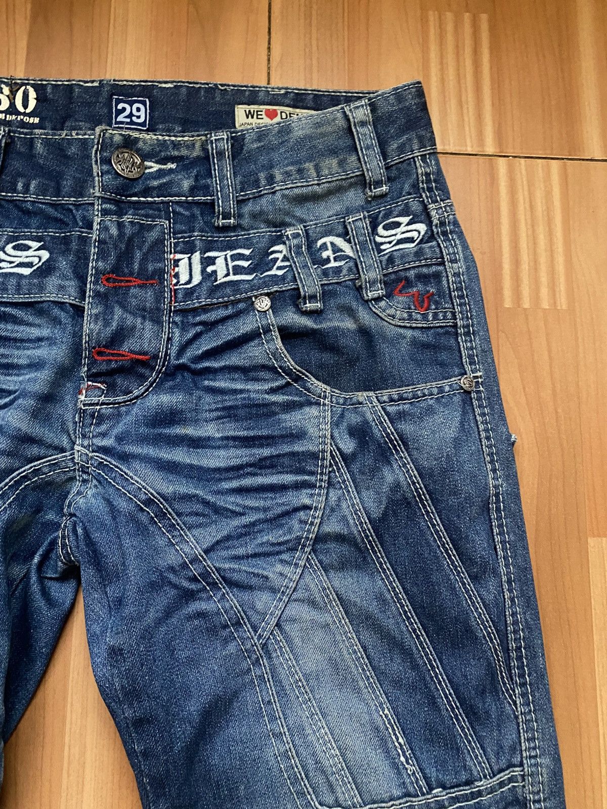 Japanese Brand JAPRAG JP1160 Japan Okishana Samoki Denim Blue Mens Jeans Size US 29 - 5 Thumbnail