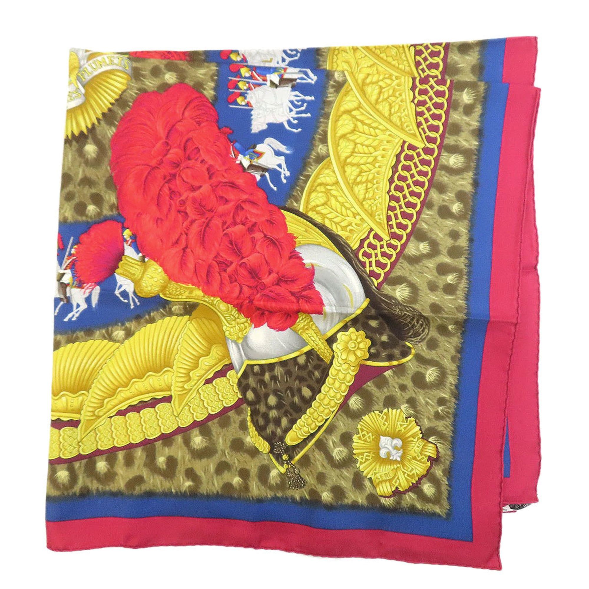 Hermes Hermes Stole Reversible Scarf Silk Angora Wine Red 
