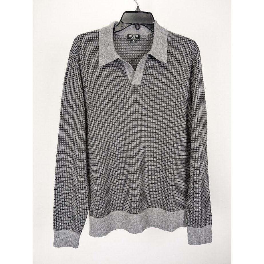 Todd Snyder o1rshd1 CC20 Long Sleeve Polo Shirt in Gray Size US S / EU 44-46 / 1 - 2 Thumbnail