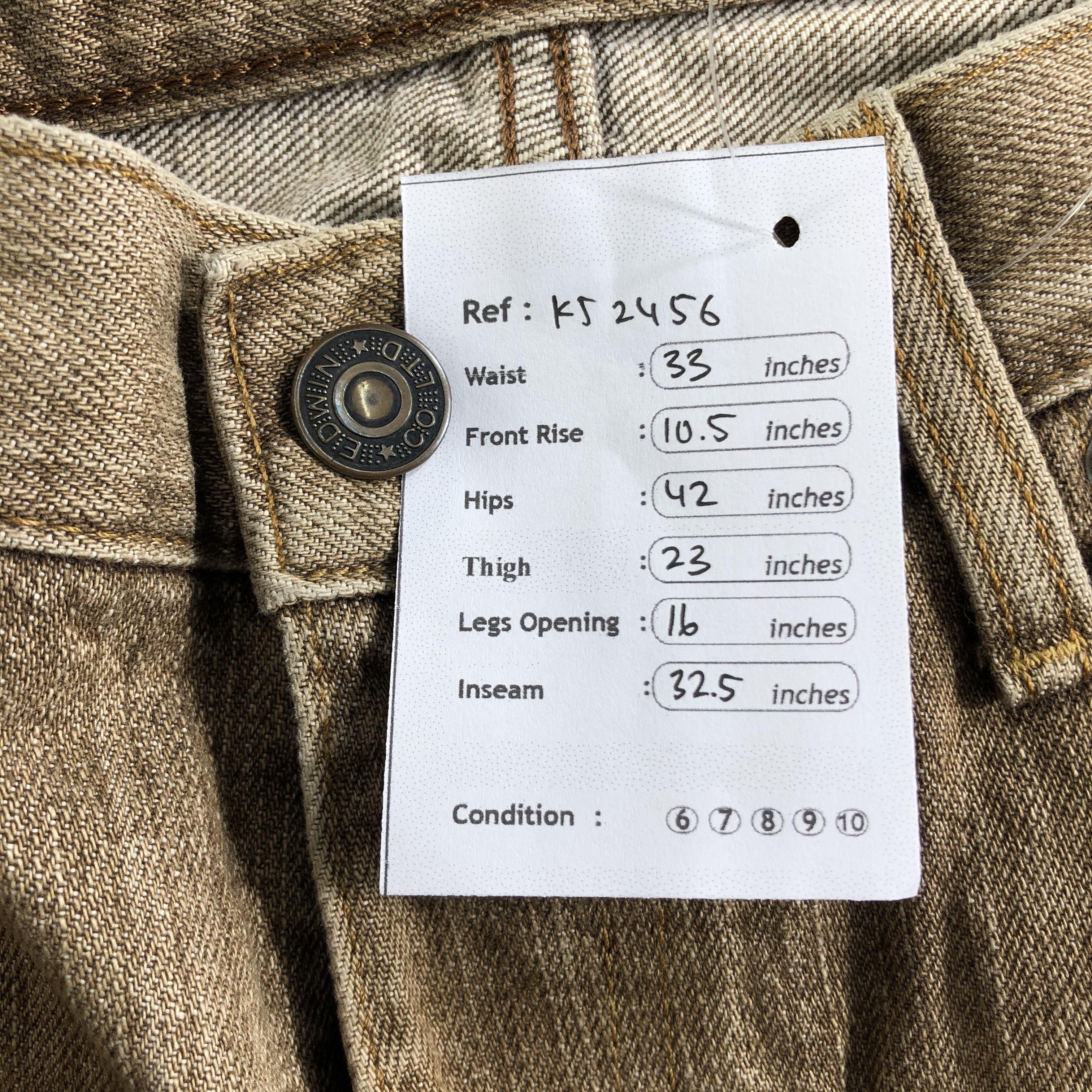 Edwin Vintage Edwin Jeans Faded Brown Denim KJ2456 Size US 32 / EU 48 - 12 Thumbnail