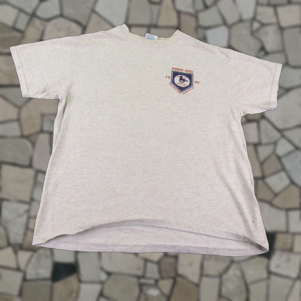 Hanes VINTAGE Hanes Baseball Shirt Mens Large Gray 1999 90s California Outdoor Sports Crew Neck Short Sleeve Cotton Knit Logo T-Shirt Mens Size US L / EU 52-54 / 3 - 1 Thumbnail