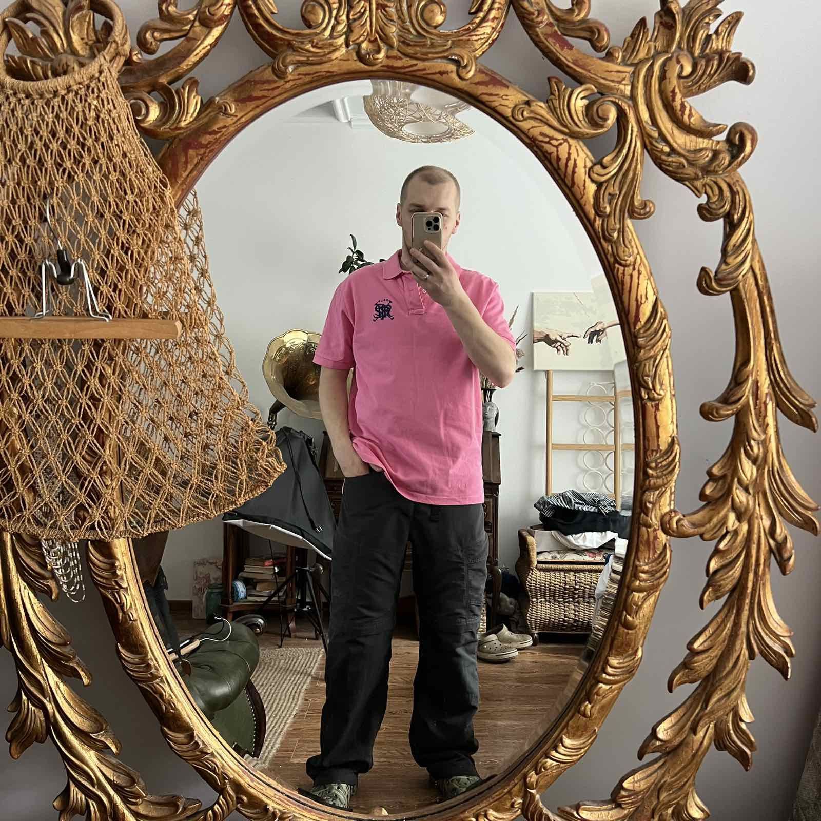 Polo Ralph Lauren × Vintage Vintage Polo Ralph Lauren Pink Polo T-shirt Sz L Size US L / EU 52-54 / 3 - 3 Thumbnail