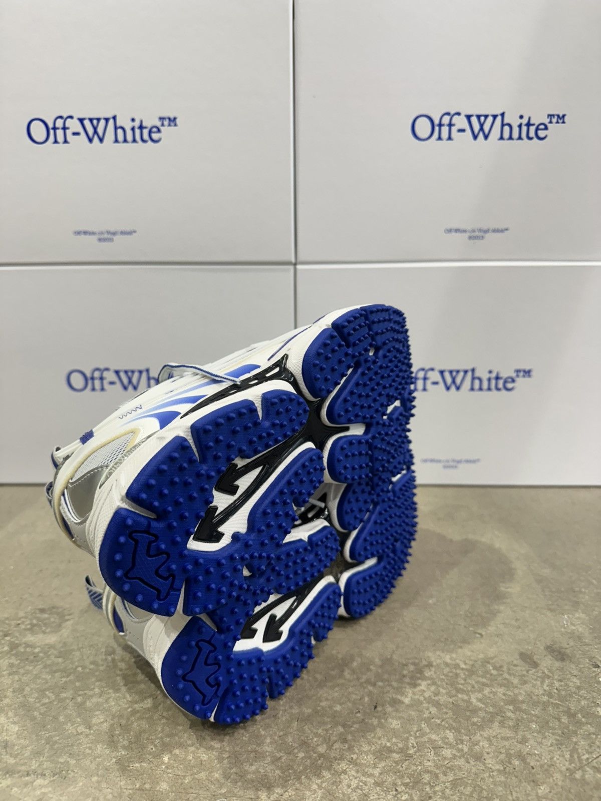 Off-White OFF-WHITE - Be Right Back Sneakers White Blue Size US 8 / IT 38 - 5 Thumbnail
