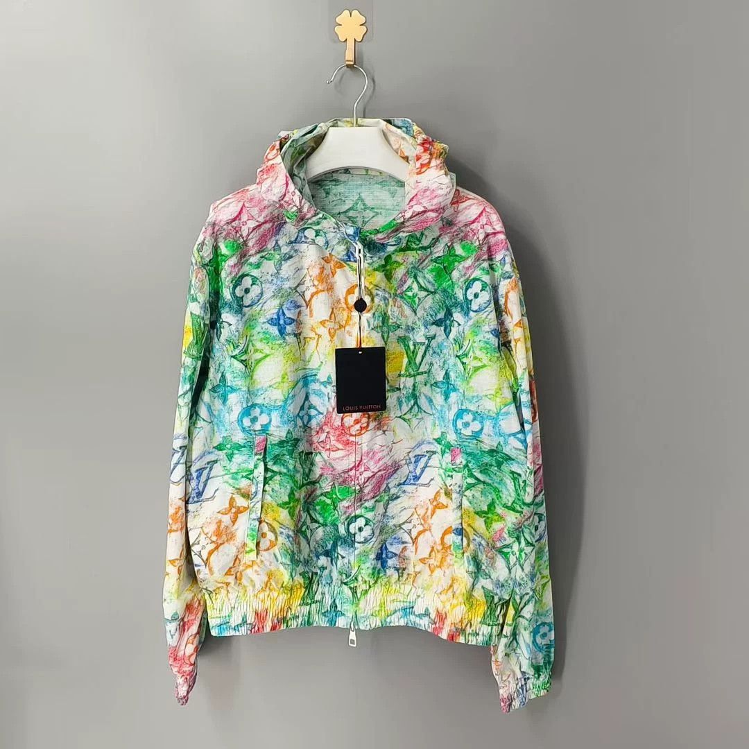Louis Vuitton (LV) crayon graffiti logo all-over windbreaker