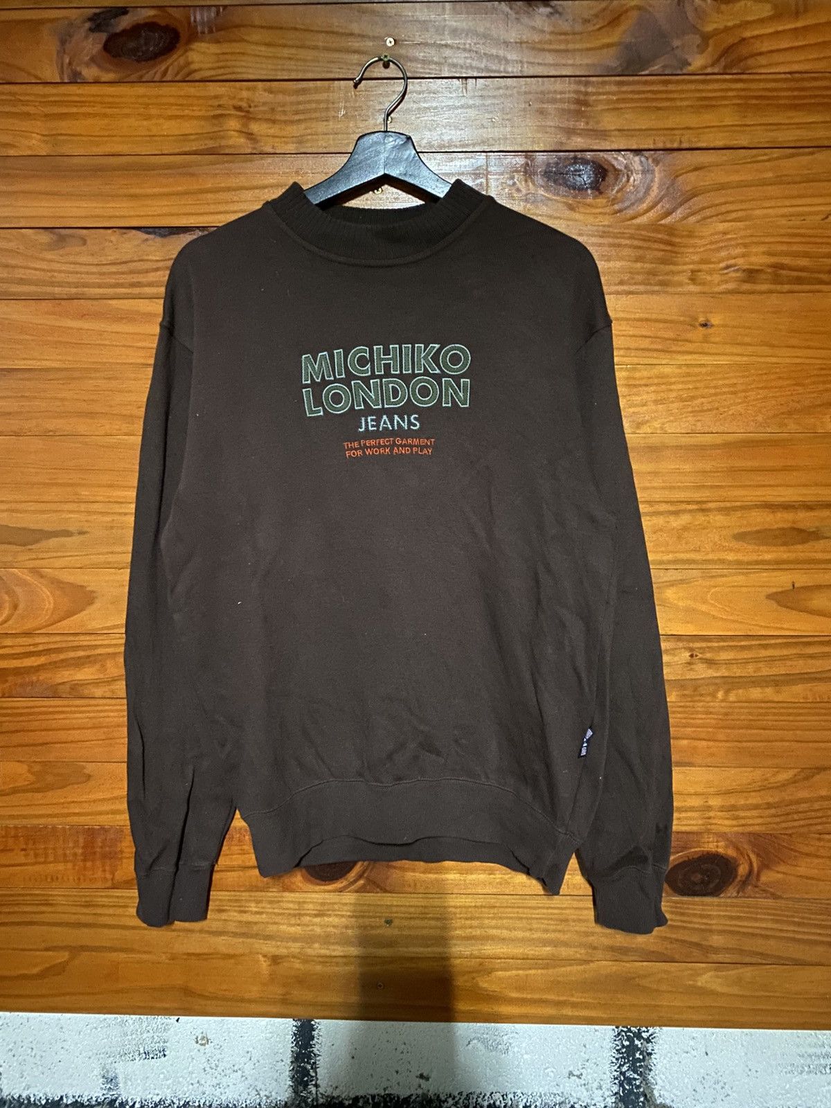 Michiko Koshino London Vintage Michiko London Jeans Brown Sweatshirt 90s Streetwear Size US M / EU 48-50 / 2 - 3 Thumbnail