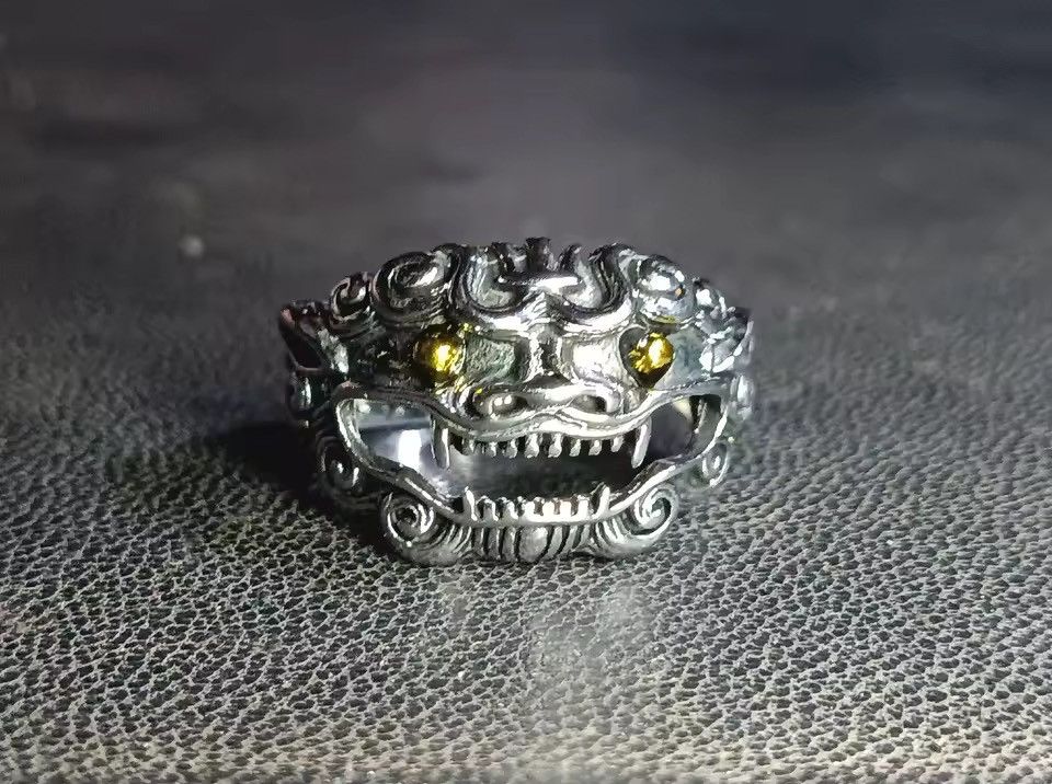 Jewelry Japanese GhostRing - Adjustable Silver Gothic Statement Band Size ONE SIZE - 5 Thumbnail