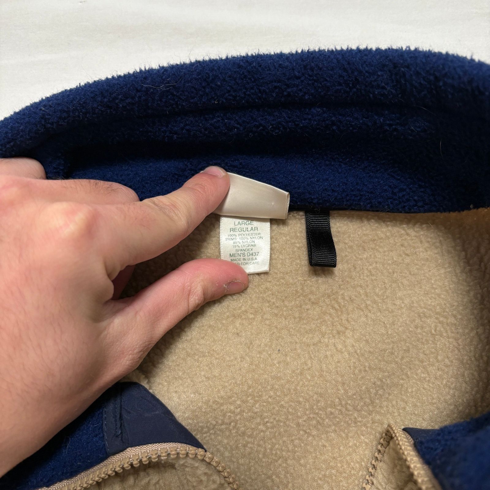 L.L. Bean VTG 90's LL Bean Sherpa Fleece Full Zip Jacket Cream L Size US L / EU 52-54 / 3 - 6 Thumbnail