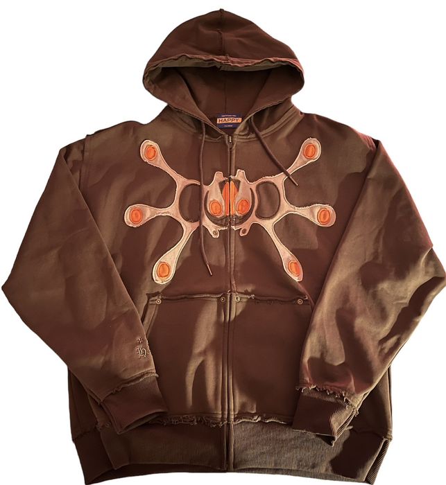 Happy99 Happy99 Angel Zip Hoodie (Brown/Orange) | Grailed