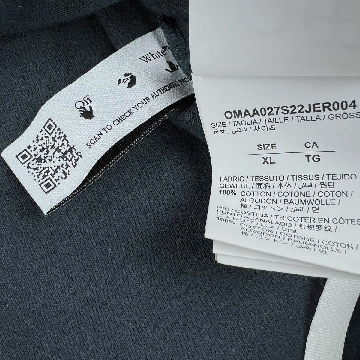 Off-White Off-White Rubber Diagonal Blue T Shirt Size US L / EU 52-54 / 3 - 6 Thumbnail
