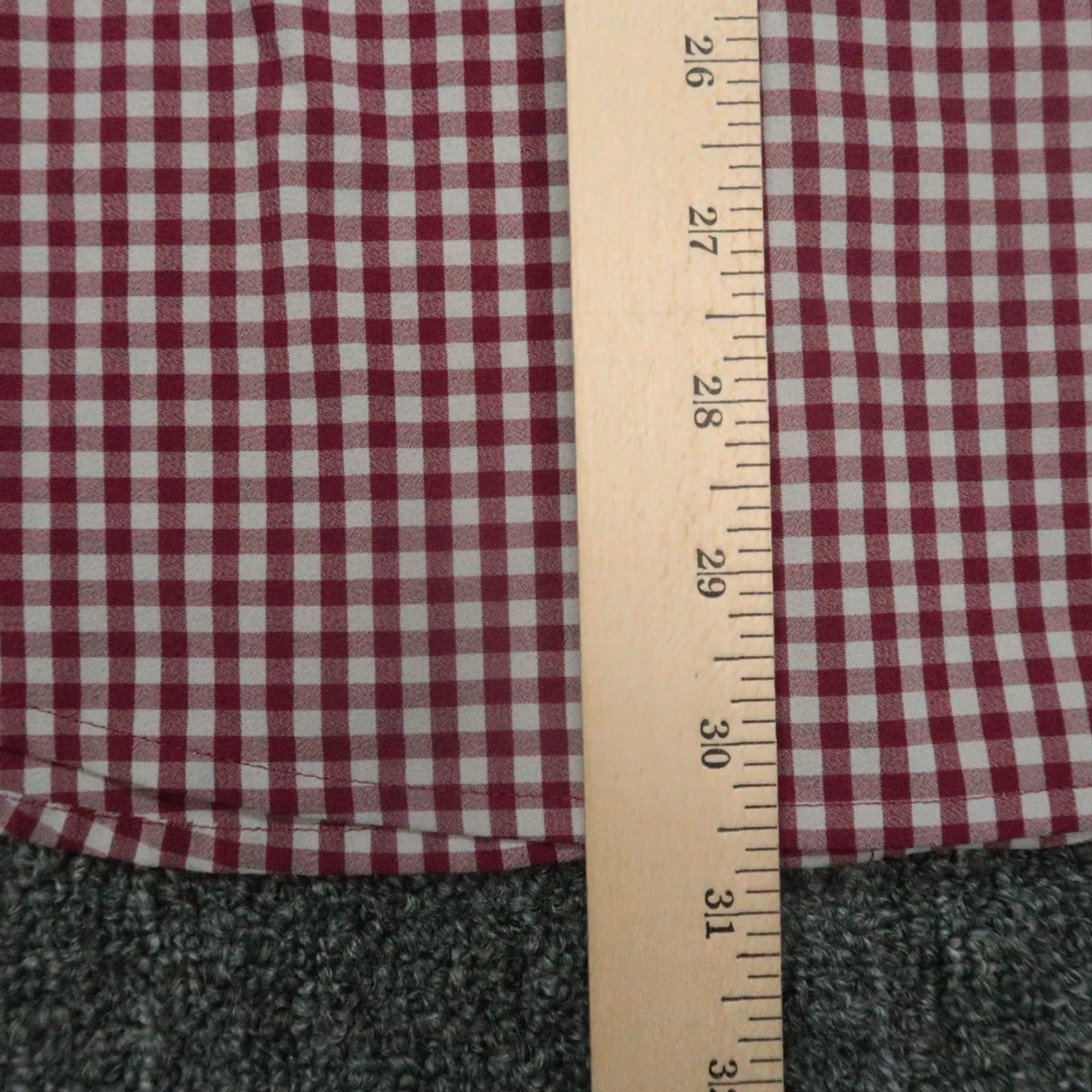 Mizzen+Main Mizzen+Main Shirt Mens Large Red White Gingham Check Button-Up Long Sleeve Size US L / EU 52-54 / 3 - 6 Thumbnail