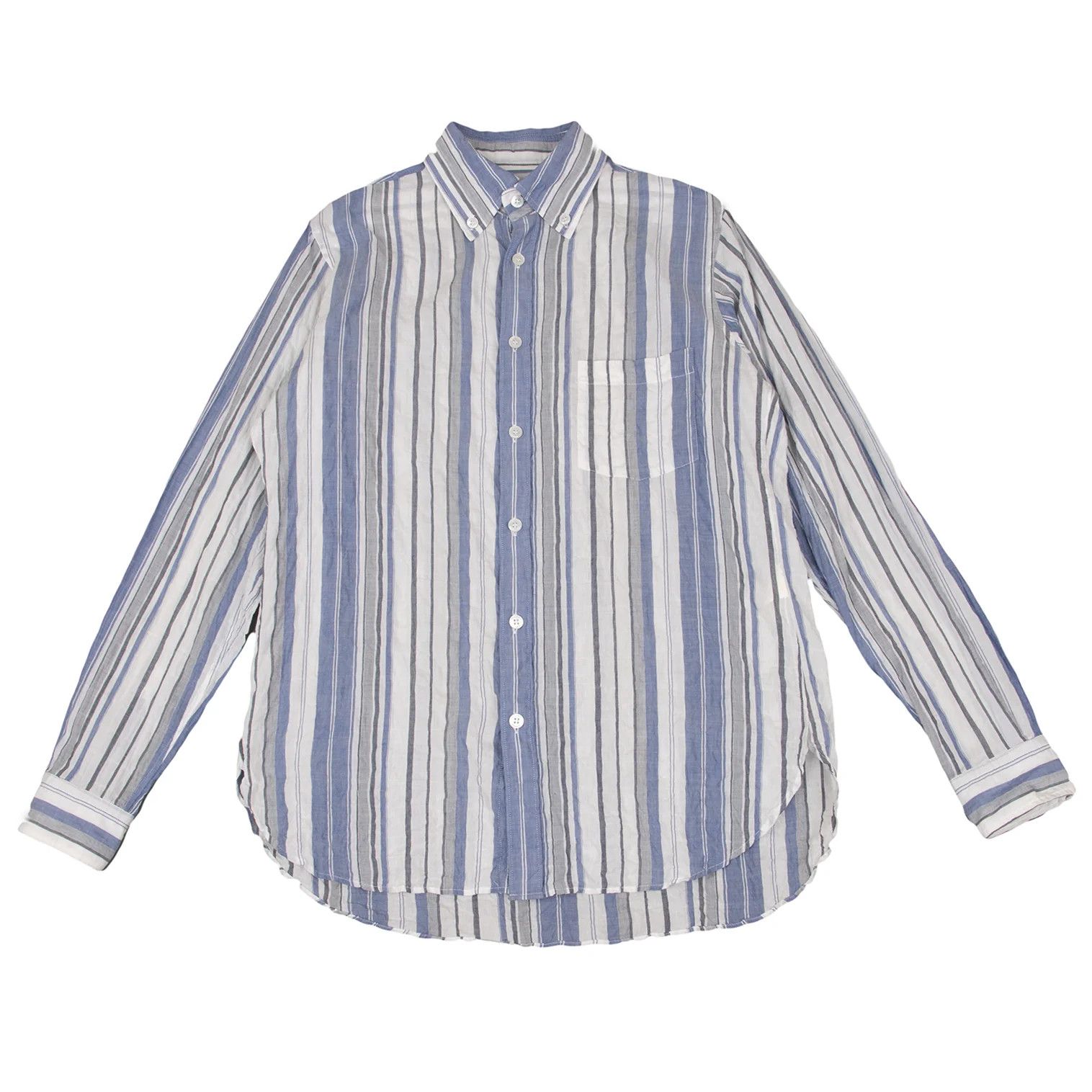 Yohji Yamamoto Yohji Yamamoto Striped Button-Down Shirt Size US M / EU 48-50 / 2 - 1 Thumbnail