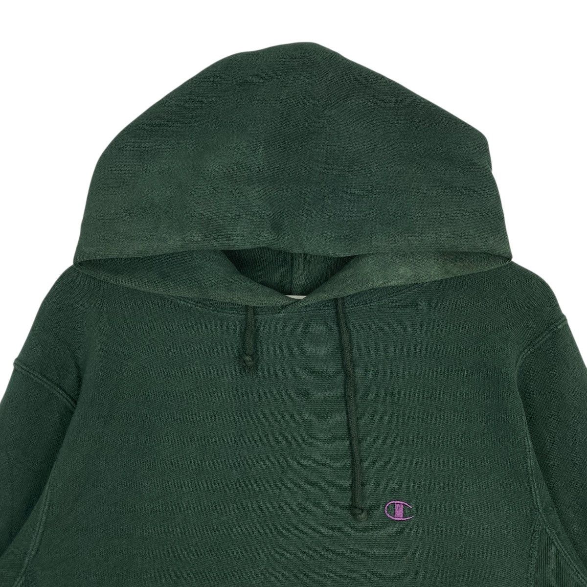 Vintage Vintage Champion Reverse Weave Hoodie Green Pullover Size M Size US L / EU 52-54 / 3 - 4 Thumbnail