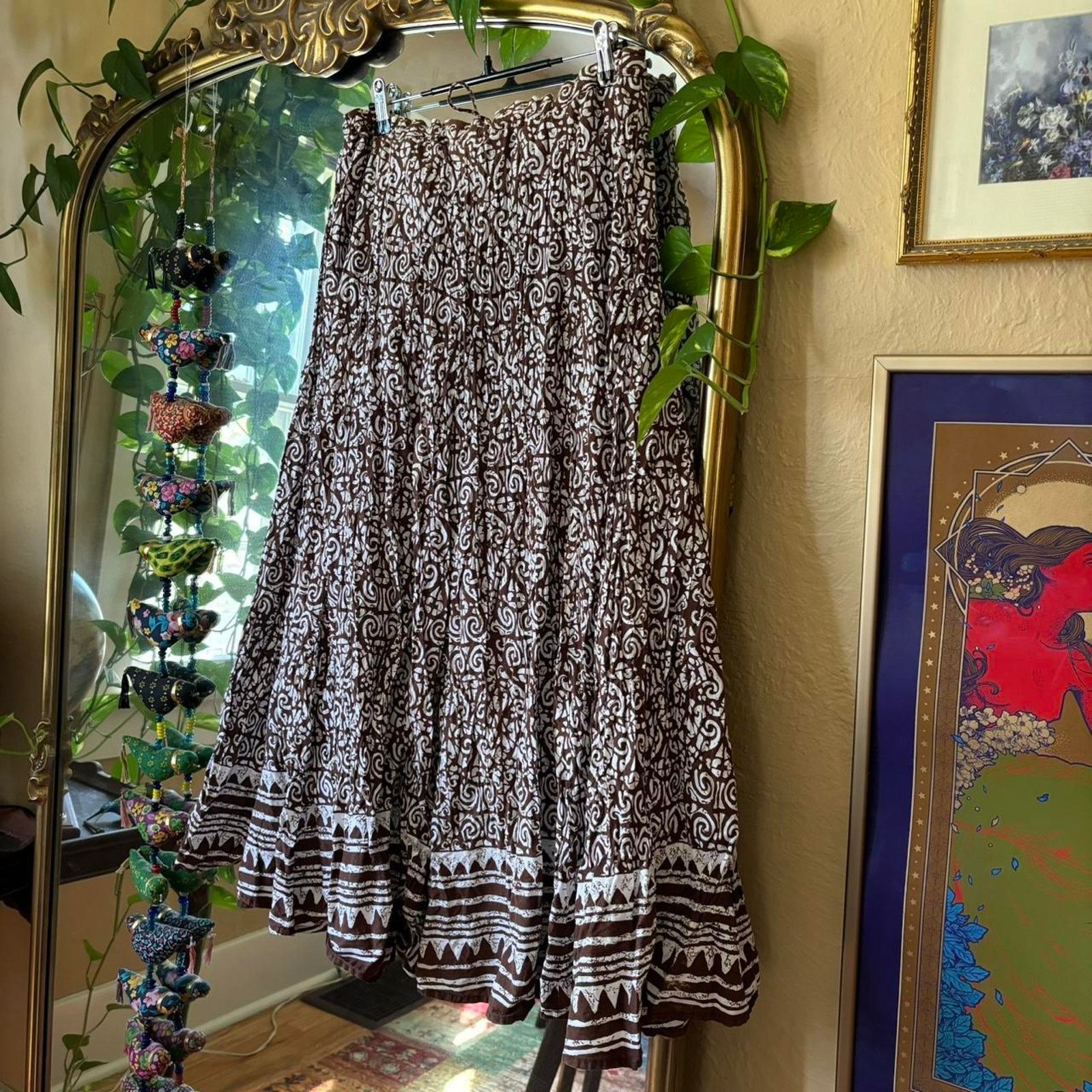 Other Christopher & Banks Peasant Skirt Medium Brown Hippie Boho Size 28" / US 6 / IT 42 - 5 Thumbnail
