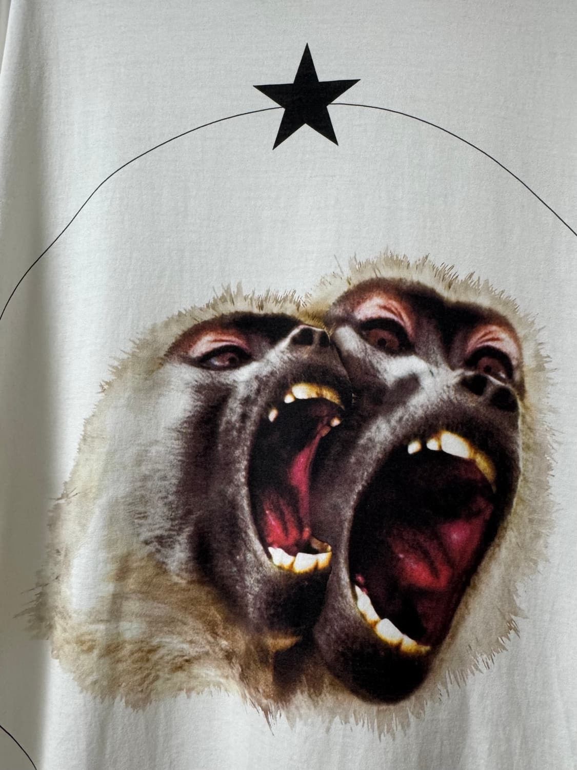 Givenchy Givenchy White Screaming Monkeys Tee Size US XL / EU 56 / 4 - 8 Thumbnail