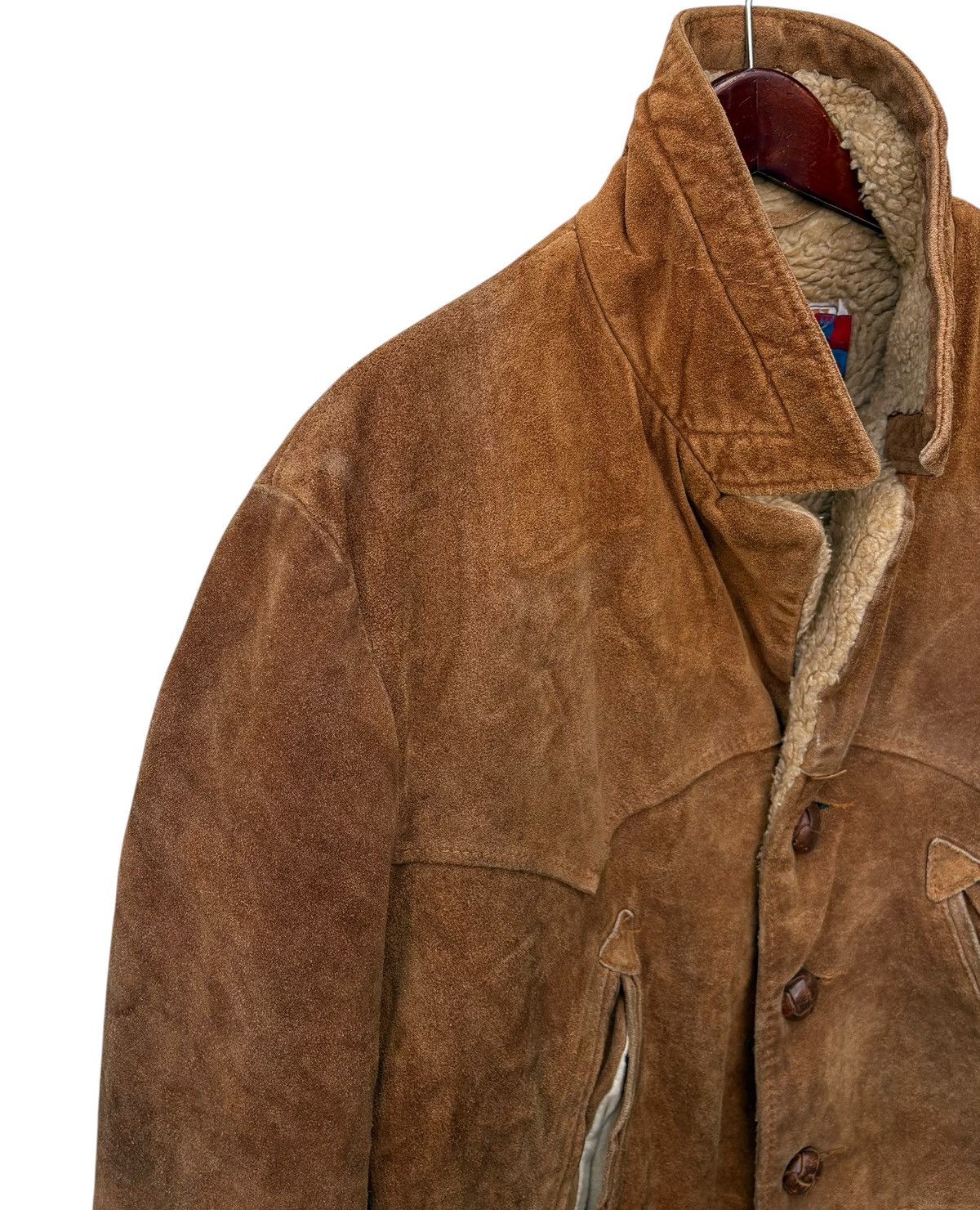 Schott Vintage Schott Western Suede Shearling Sherpa Lining Coat 38 Size US M / EU 48-50 / 2 - 6 Thumbnail