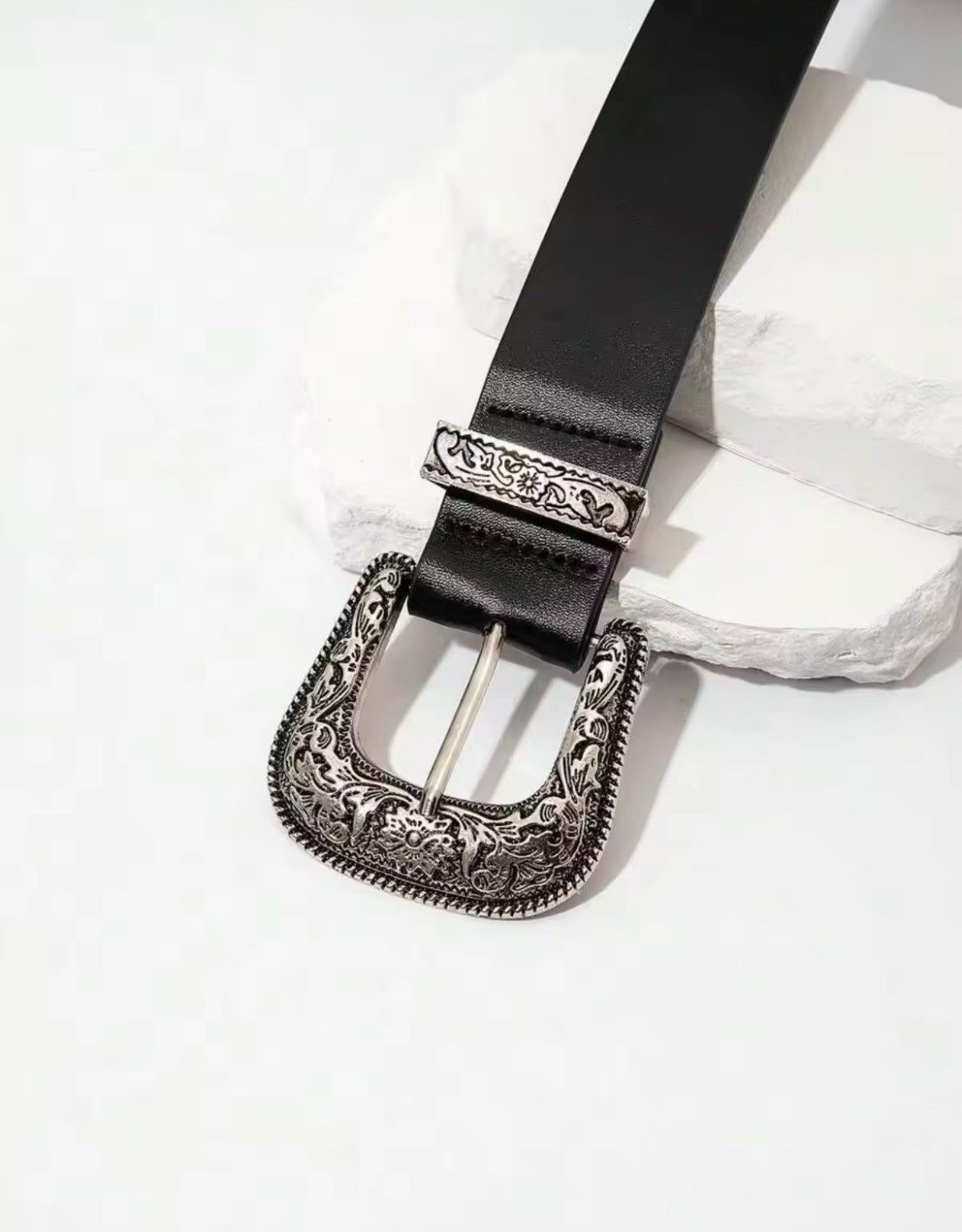Japanese Brand × Vintage Y2K Buckle Belt (black) Size 32 - 6 Thumbnail