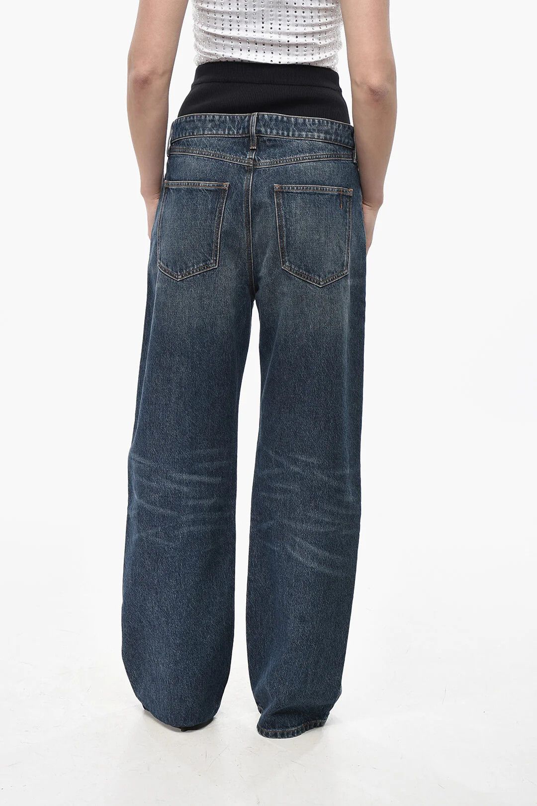 Max Mara og1mm0426 Elastic Waistband Jeans in Blue Size 28" / US 6 / IT 42 - 2 Thumbnail