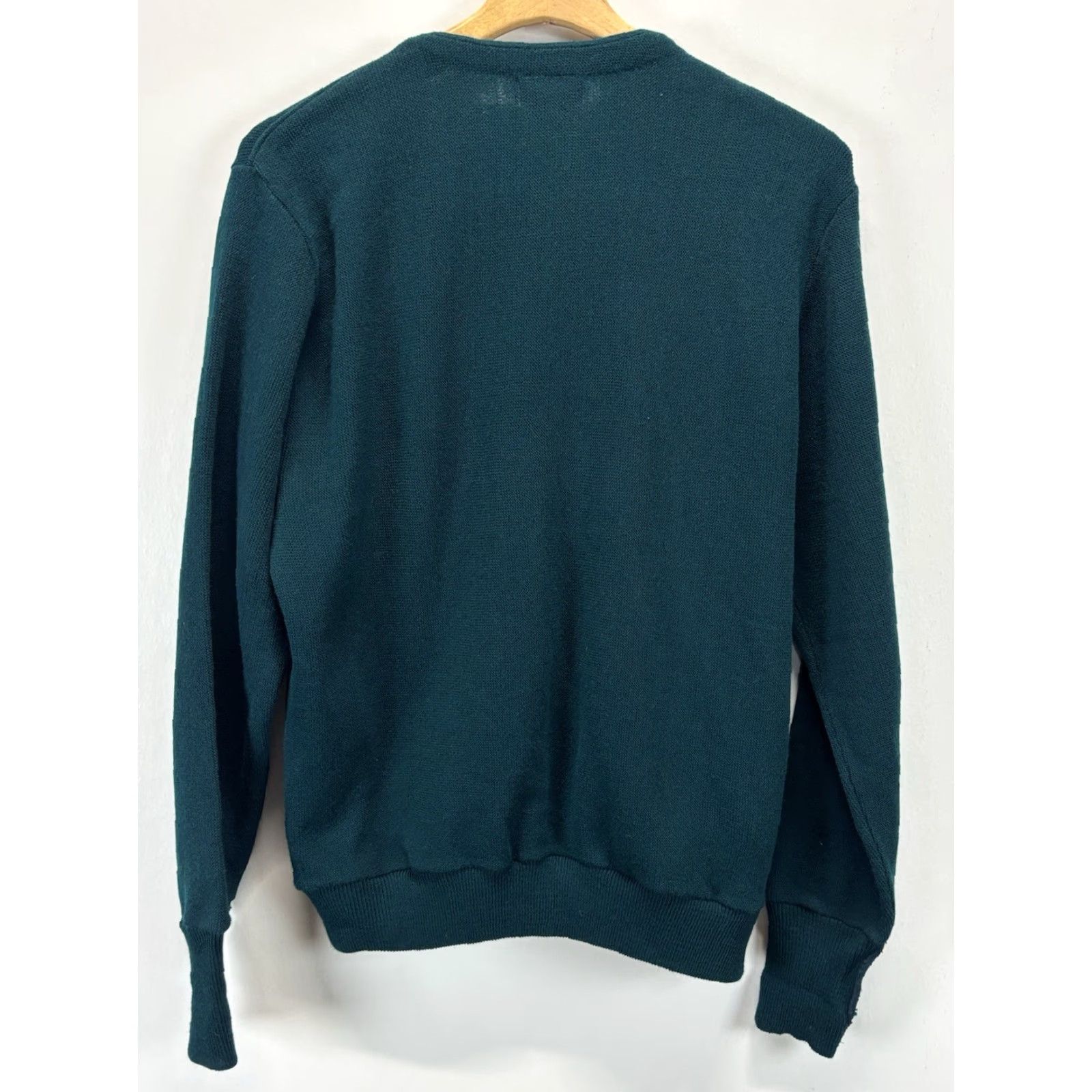 Izod VINTAGE IZOD Cardigan Sweater Men M V-Neck Blue Solid Rib Knit Preppy Crest 90s/Academia Mens Size US M / EU 48-50 / 2 - 3 Thumbnail