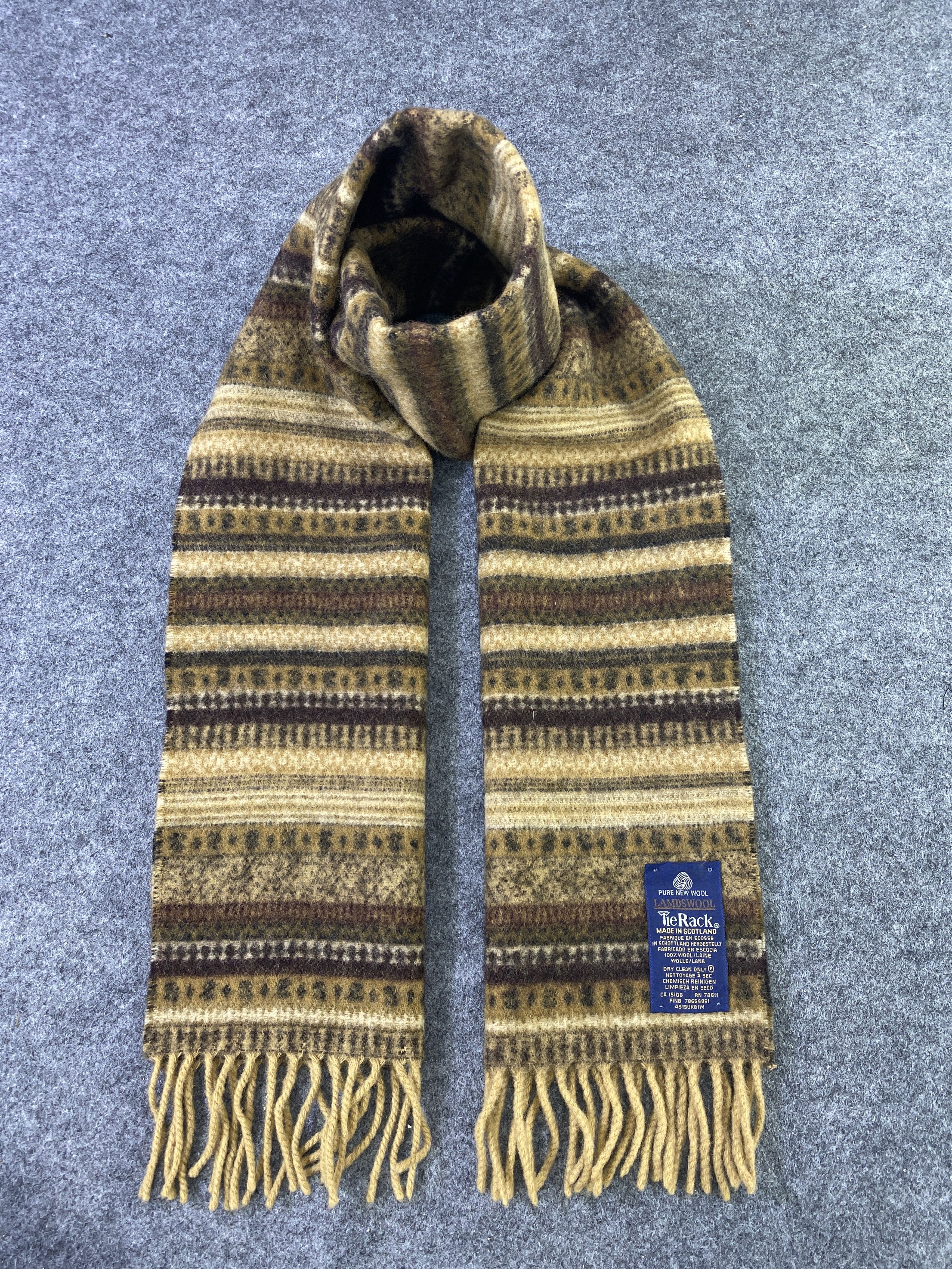 Johnstons Of Elgin Tie Rack Wool Scarf / Muffler / Neckwear -T690 Size ONE SIZE - 1 Thumbnail