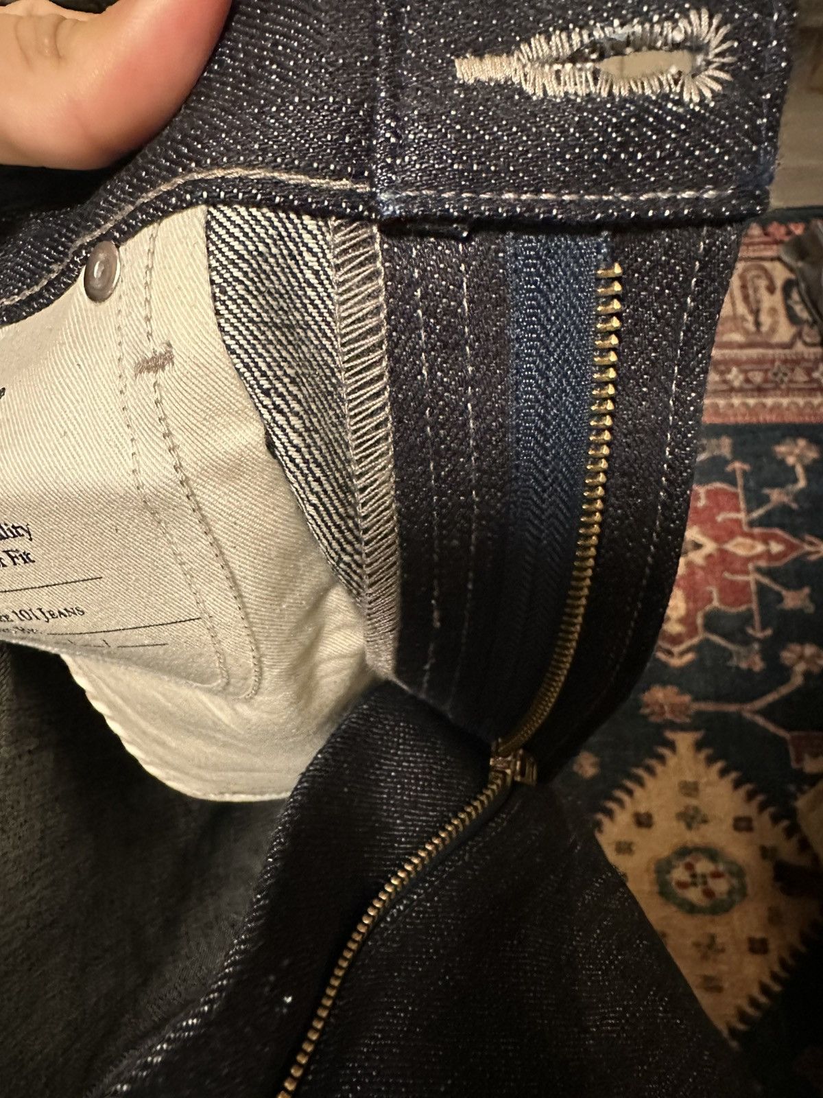 Lee Lee 101 R Relaxed Made in Japan 17oz Selvedge Jeans 31x34 Size US 31 - 15 Thumbnail