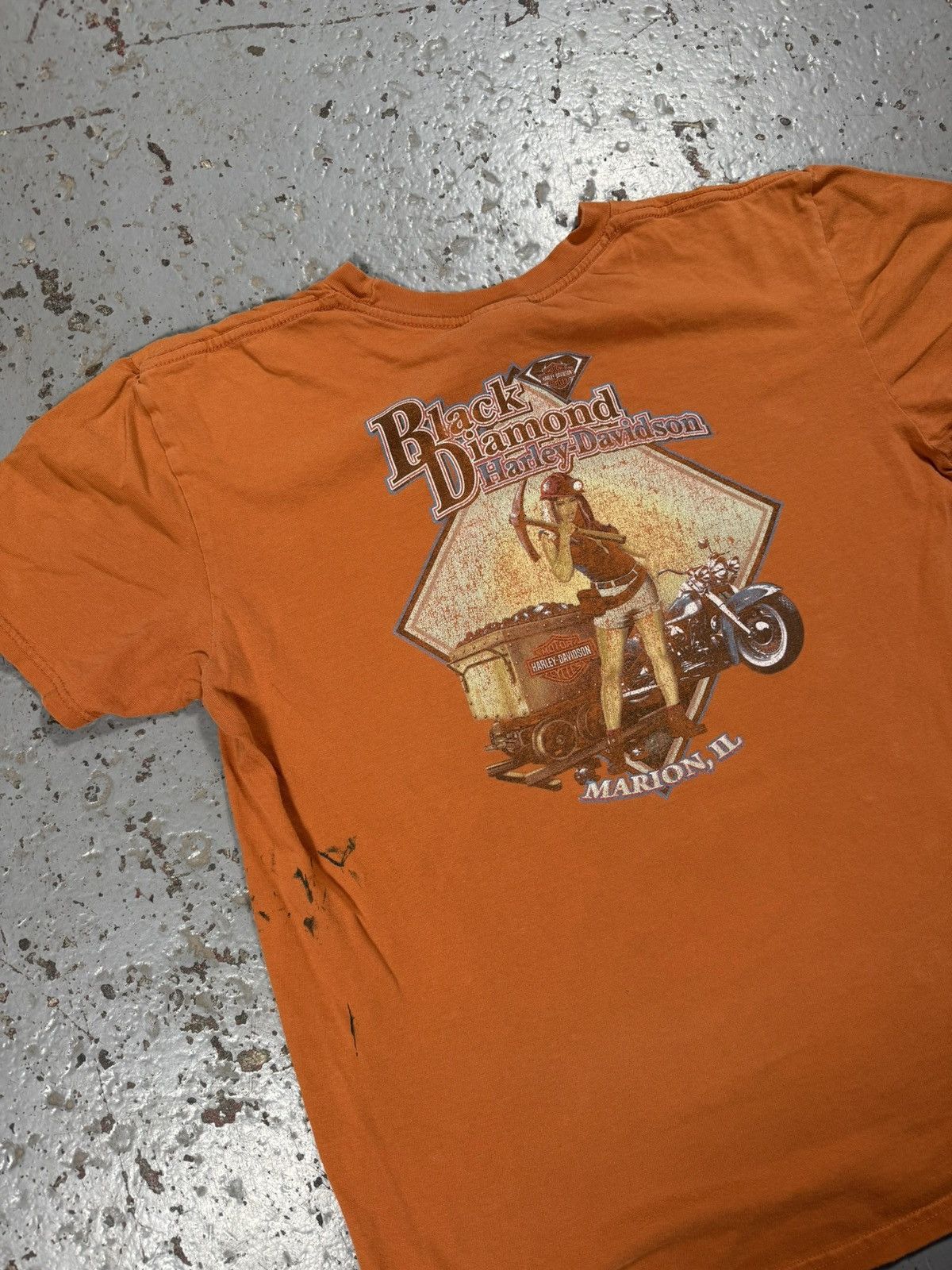 Harley Davidson Vintage Burnt Orange Harley Davidson Black Diamond Ges Size US L / EU 52-54 / 3 - 3 Thumbnail