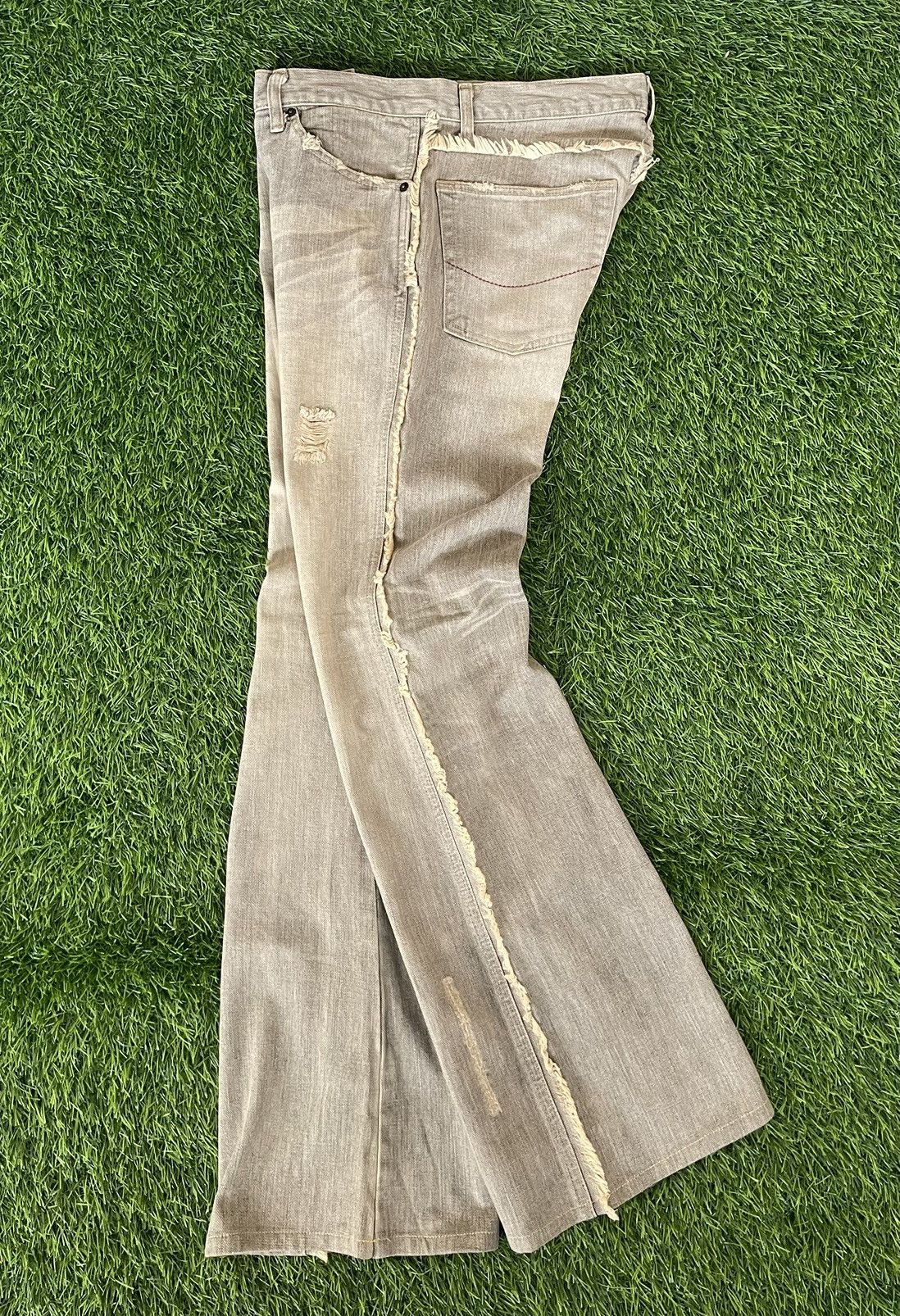 Morgan Homme Vintage’90s🔥MORGAN HOMME🔥Distressed Flared Denim Washed Size US 33 - 5 Thumbnail