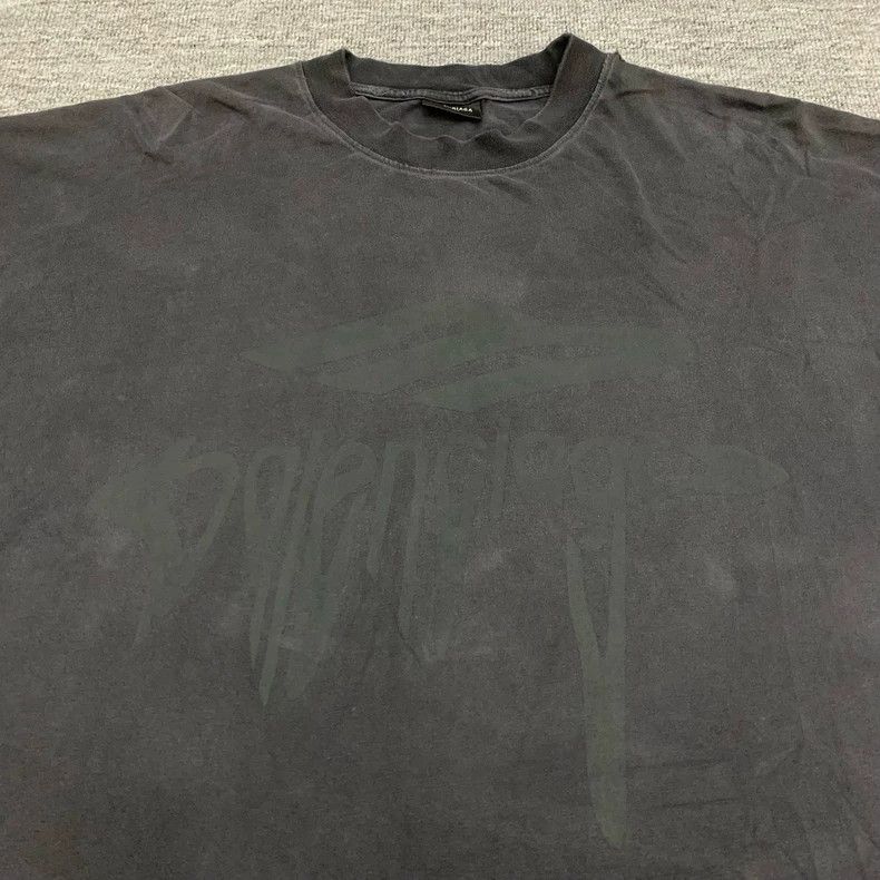 Balenciaga Balenciaga Black water-wash distressed 3B dissolved logo s Size US XL / EU 56 / 4 - 8 Thumbnail