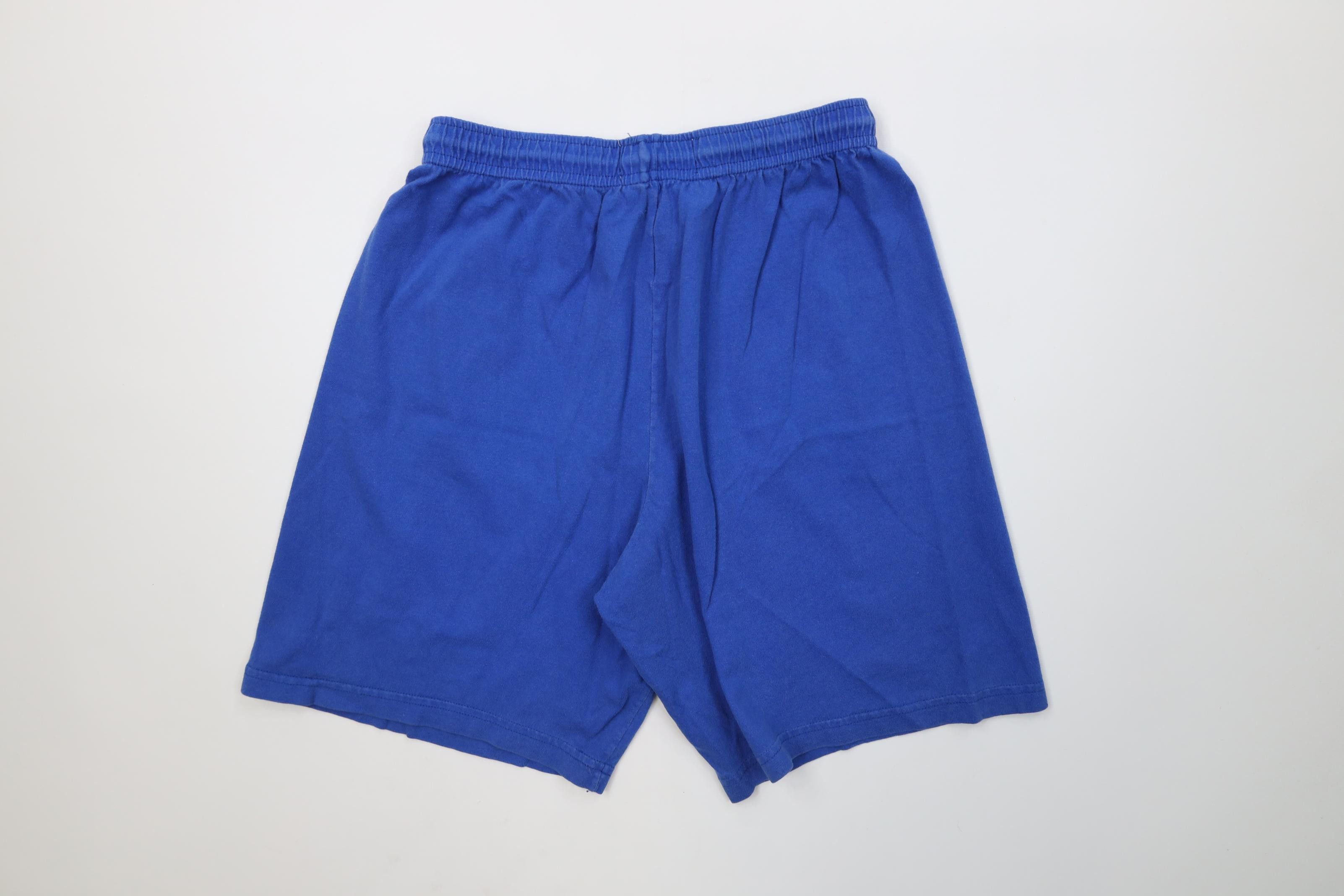 Vintage Vintage 90s Spalding Basketball Spell Above Knee Shorts Blue Size US 30 / EU 46 - 9 Thumbnail