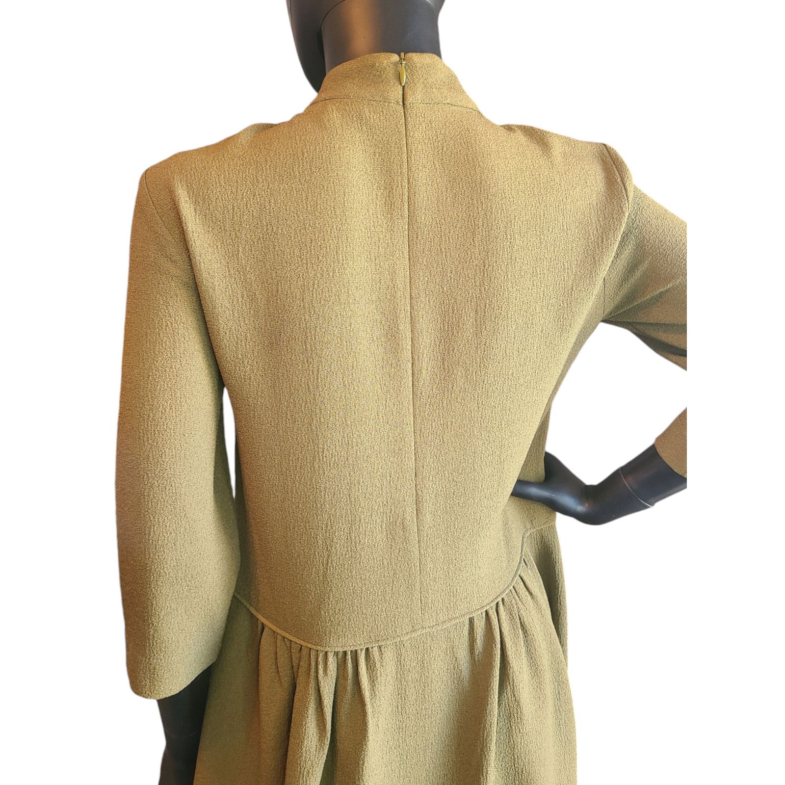 Ganni GANNI Clark Dress in Dark Olive Size XS Size XS / US 0-2 / IT 36-38 - 9 Thumbnail