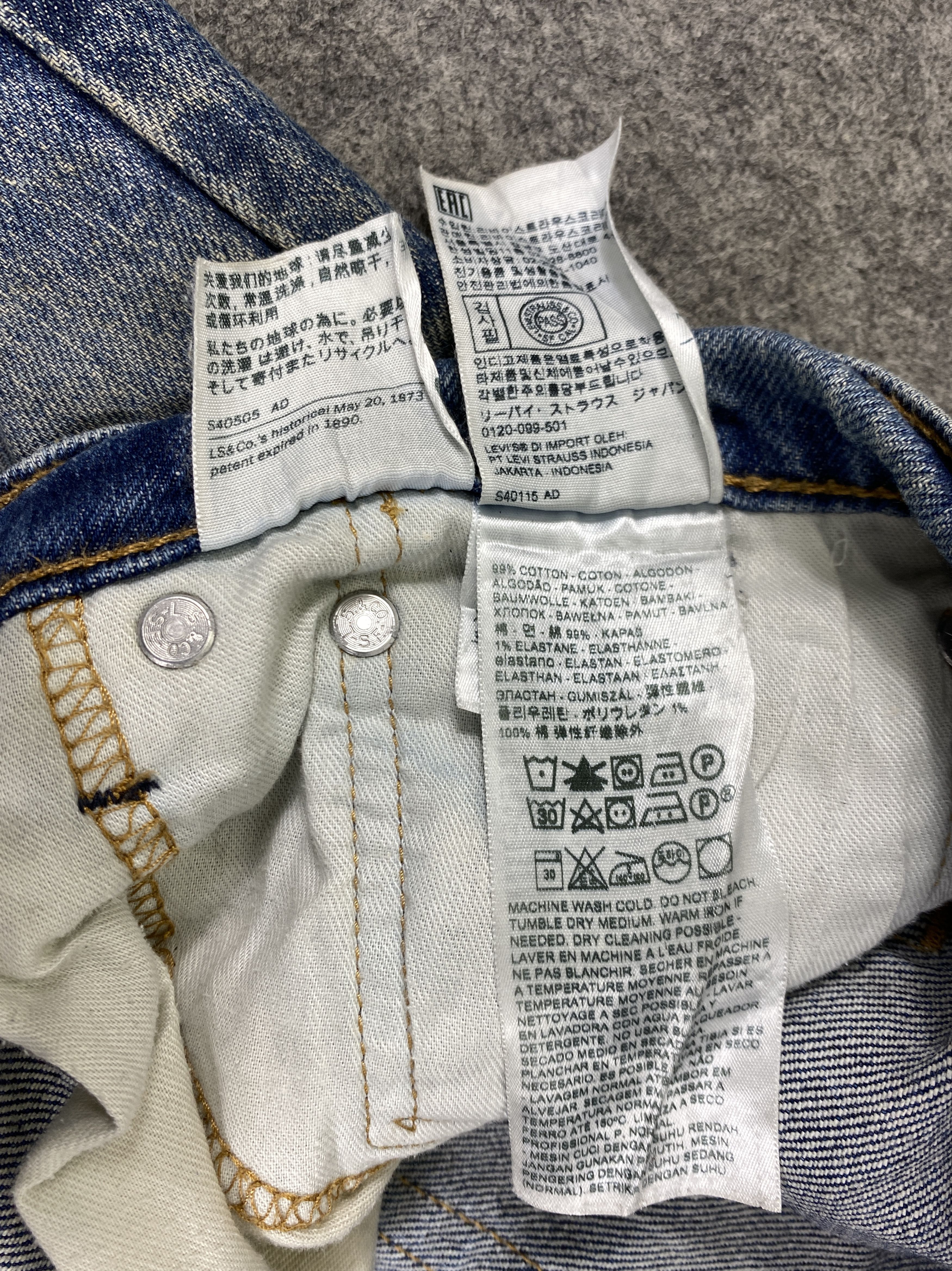 Levi's Faded Blue Vintage Levi's 513 Jeans 36x26.5 - JN3349 Size US 36 / EU 52 - 10 Thumbnail