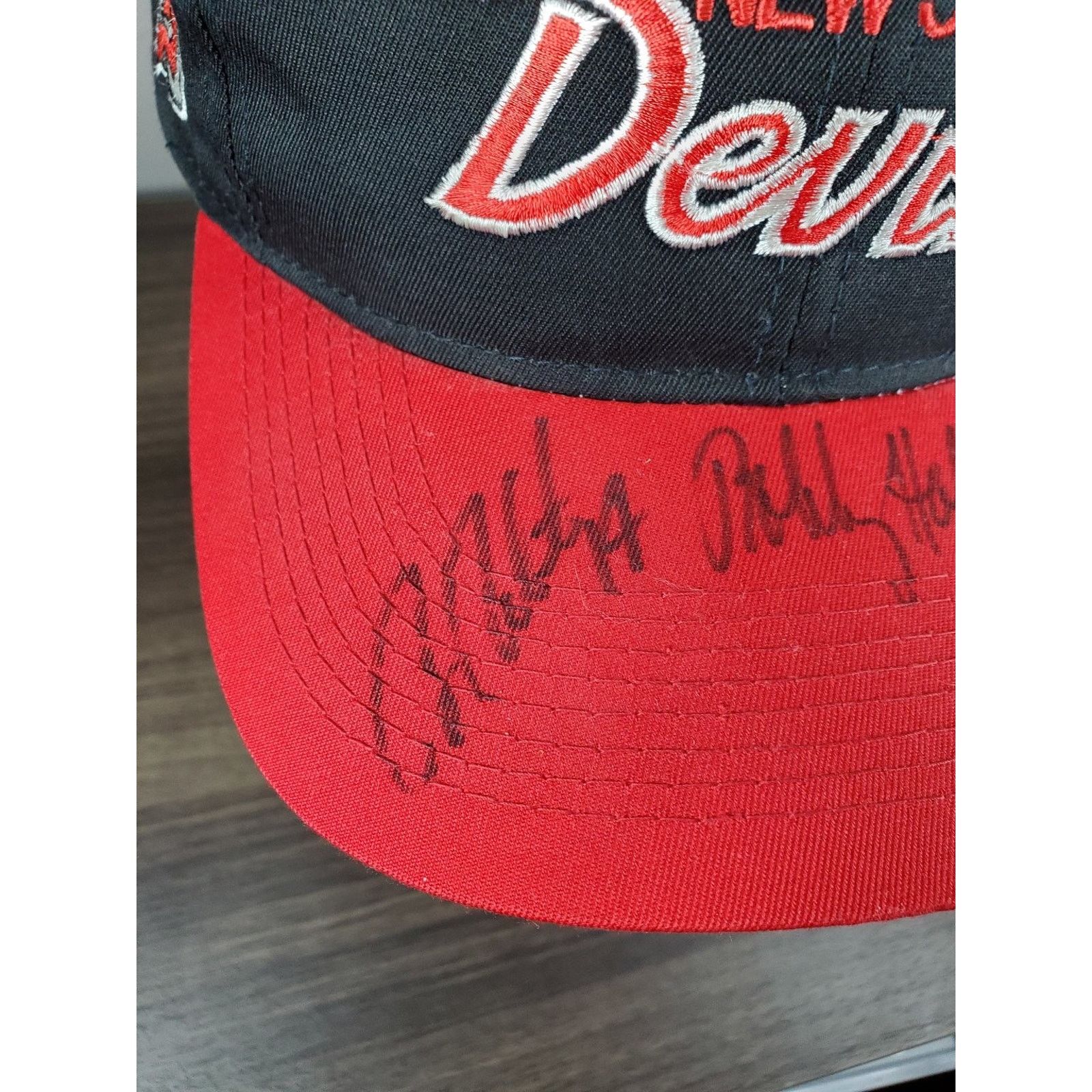 Sports Specialties × Vintage New Jersey Devils Hat Script Snapback Cap Signed NHL Auto Size ONE SIZE - 4 Thumbnail