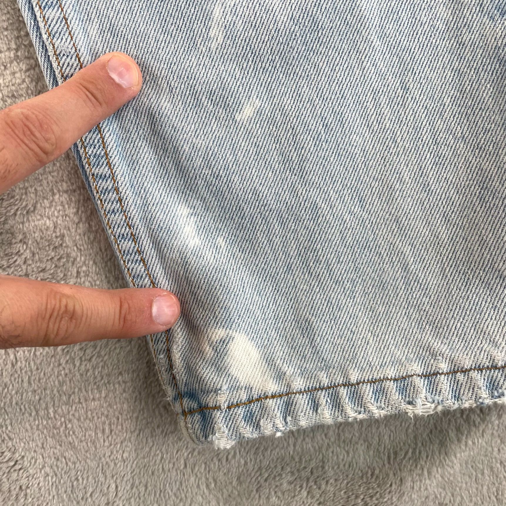 Levi's VINTAGE Levi's 90s 550 Student Orange Tab Jeans 26x27 Blue Denim Relaxed Fit Mens Size US 26 / EU 42 - 5 Thumbnail