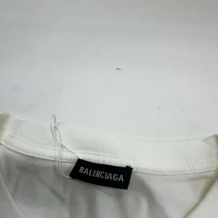 Balenciaga Balenciaga SS23 White Logo Print Short Sleeve T-shirt 0079- Size XXL / US 16-18 / IT 52-54 - 3 Thumbnail