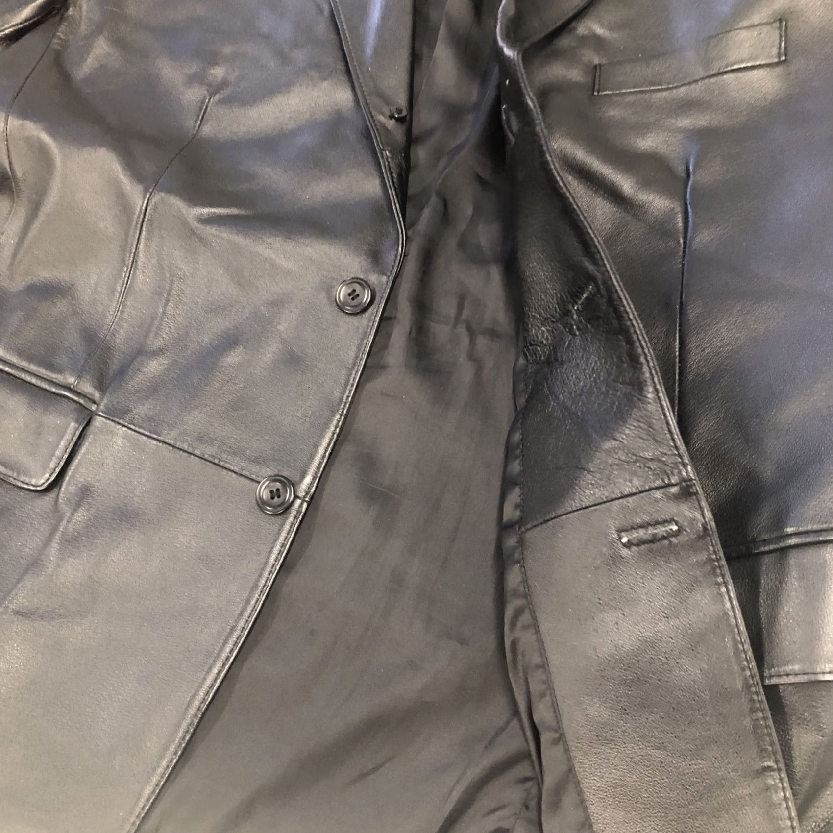 Vintage J. Ferrar Men's Leather Jacket - XL - Black - Coat/Jacket - Genuine Leather - Regular Fit Size US XL / EU 56 / 4 - 4 Thumbnail