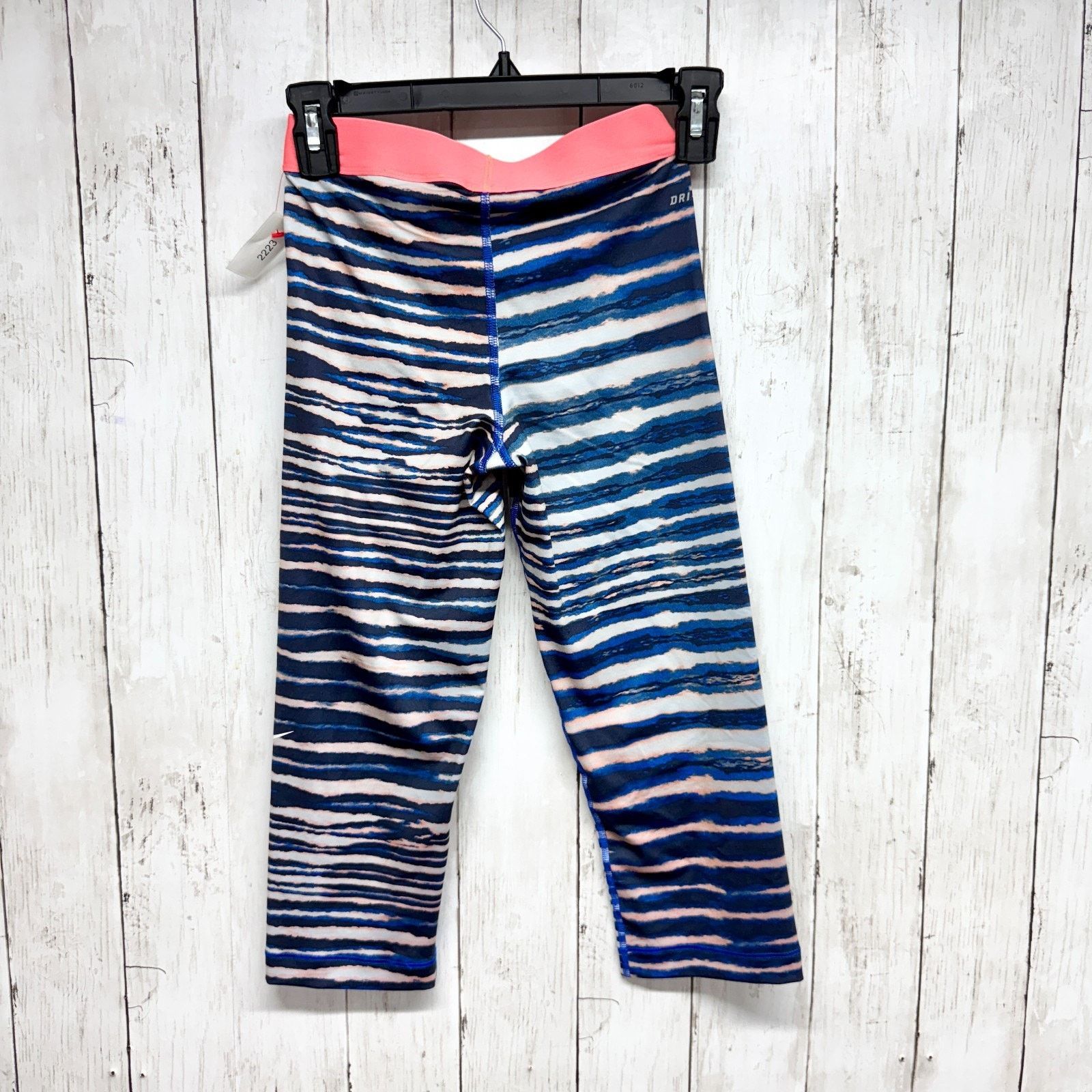 Nike Nike Pants XS Pro Athletic Crop Leggings Multicolor Stripe Size 22" - 7 Thumbnail