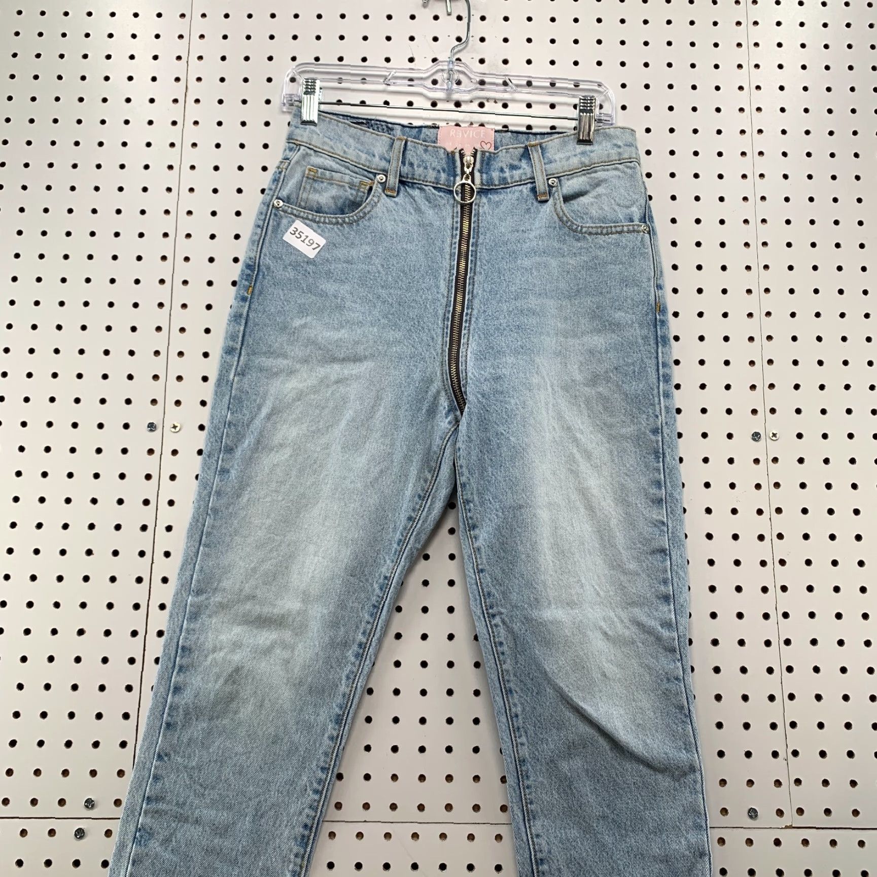 Vintage Revice Blue Denim Jeans Womens Size 27 Zipper Front To Back Light Wash Fit 28x27 Size 27" / US 4 / IT 40 - 3 Thumbnail