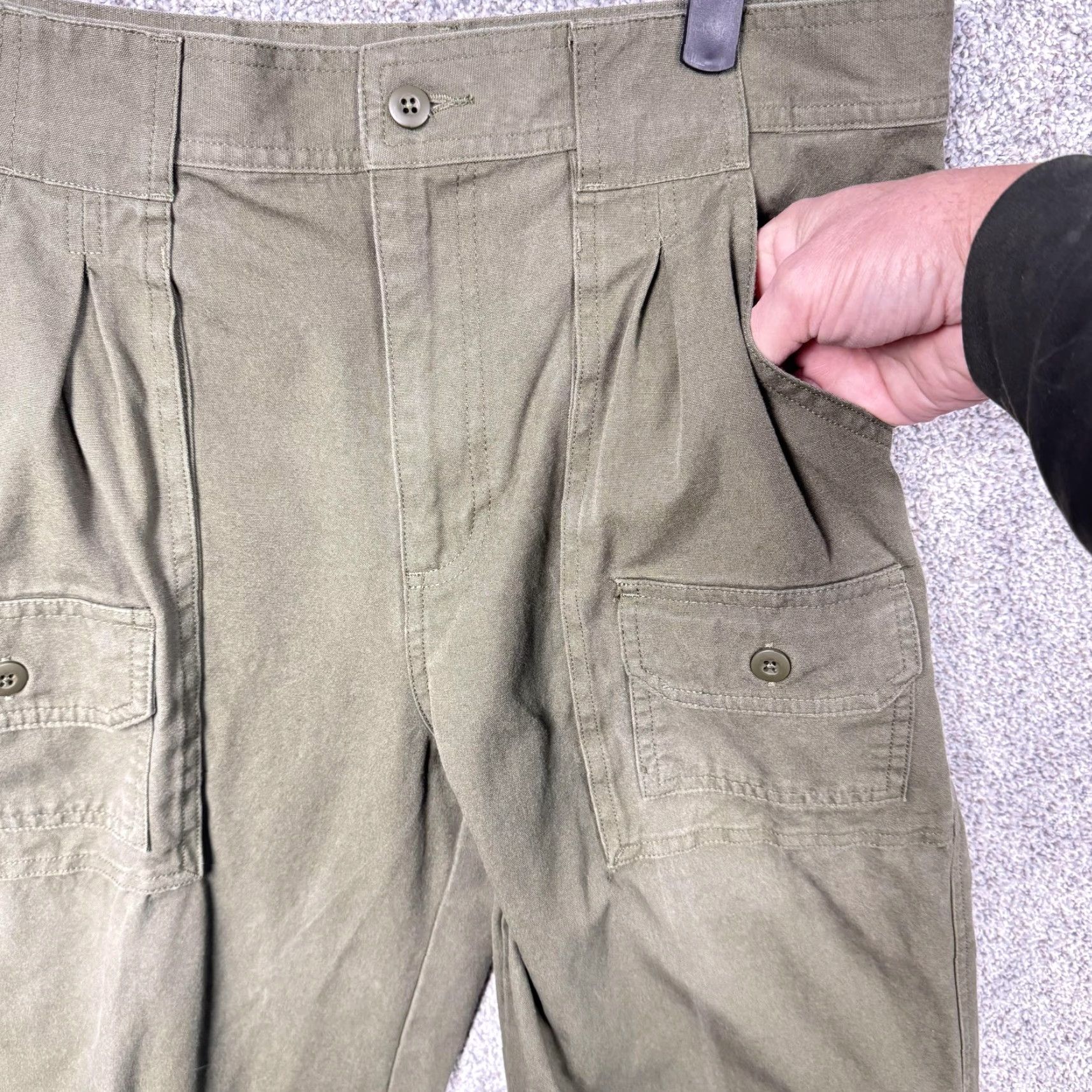 Vintage Cabela's Cargo Pants Mens 33x28.5 Green Classic Fit Canvas Workwear Casual Size US 33 - 7 Thumbnail