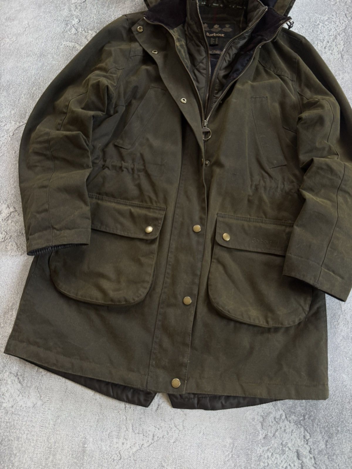 Barbour Barbour UK14/US10/EUR40 thrunton wax jacket waxed coat parka Size L / US 10 / IT 46 - 2 Thumbnail