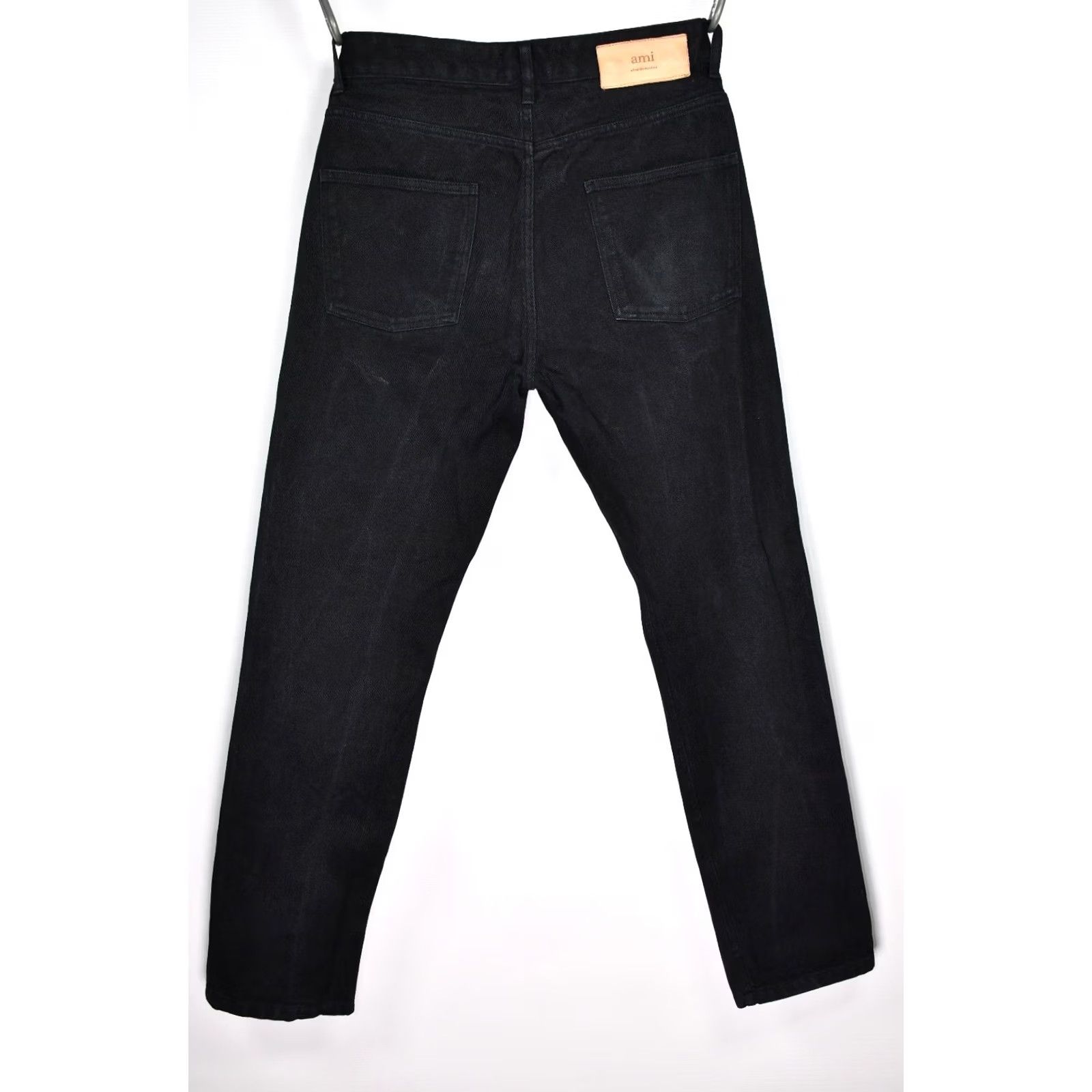 Vintage AMI Alexandre Mattiussi Men Jeans W33 Black Cotton Denim 5-Pocket Straight Regular Size XS-? (invalid) Size US 33 - 2 Thumbnail