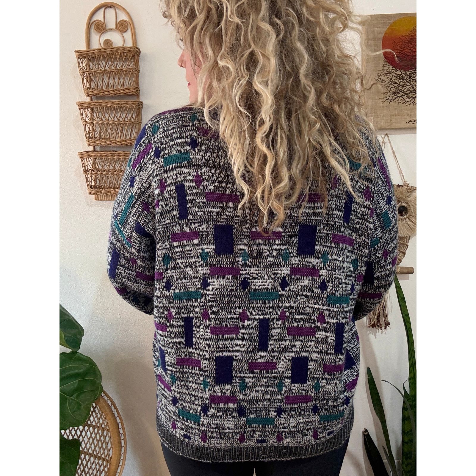 Other 80s Funky Geometric Grandpa Sweater size 1XL Size US XL / EU 56 / 4 - 4 Thumbnail