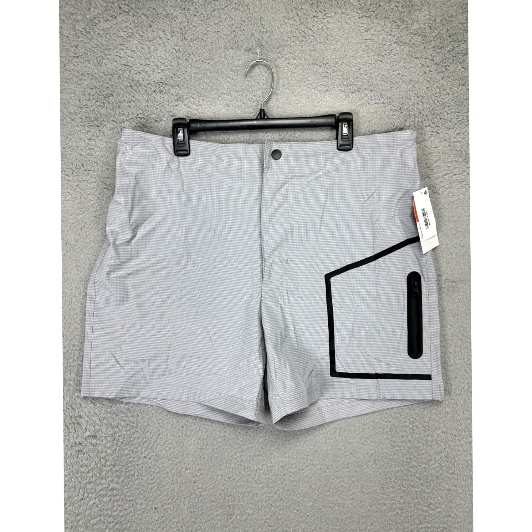 Vintage VINTAGE? No. Sports Illustrated Hybrid Shorts Mens XL Grey Plaid Snap Button Drawstring NEW Size US 36 / EU 52 - 3 Thumbnail